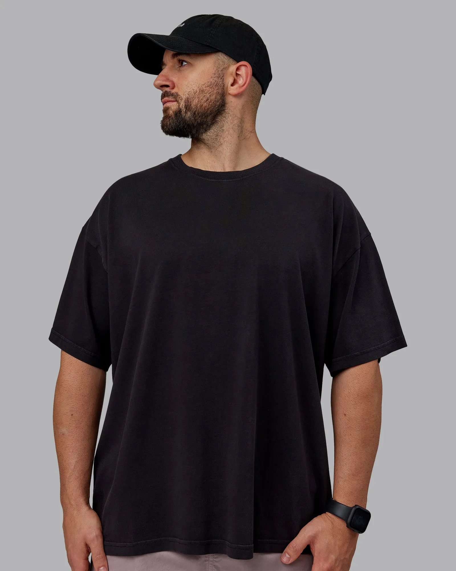 Pressure Washed Heavyweight Oversize Tee - Black-White sold by LSKD product image thumbnail 3