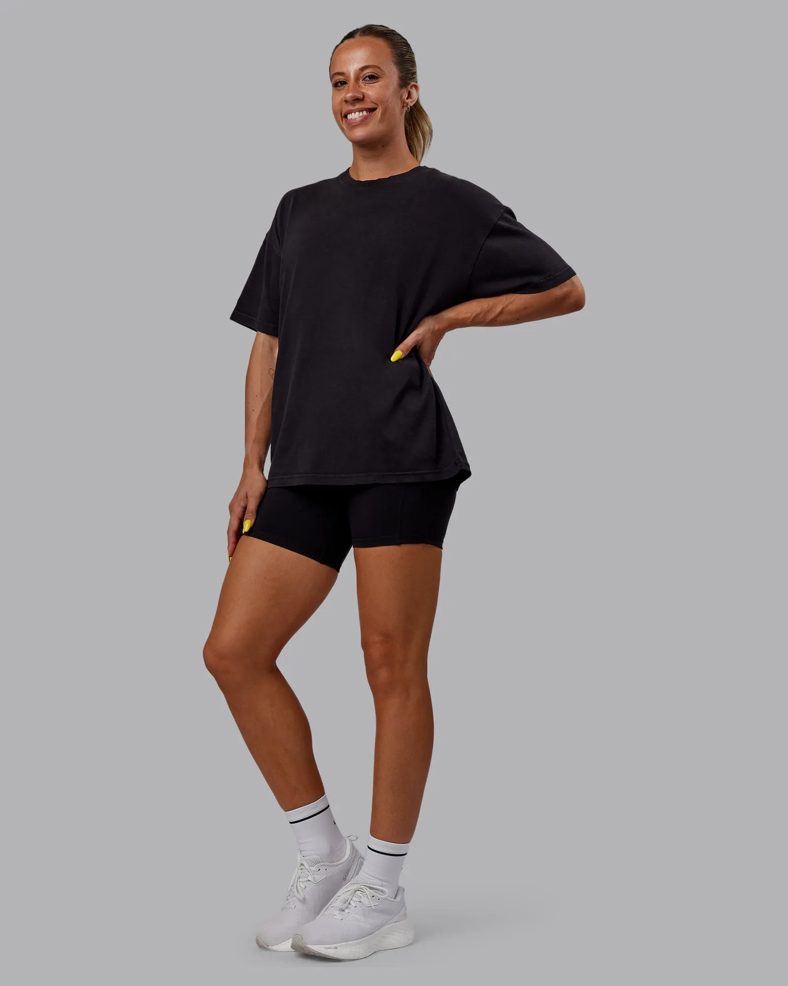 Pressure Washed Heavyweight Oversize Tee - Black-White sold by LSKD product image thumbnail 5