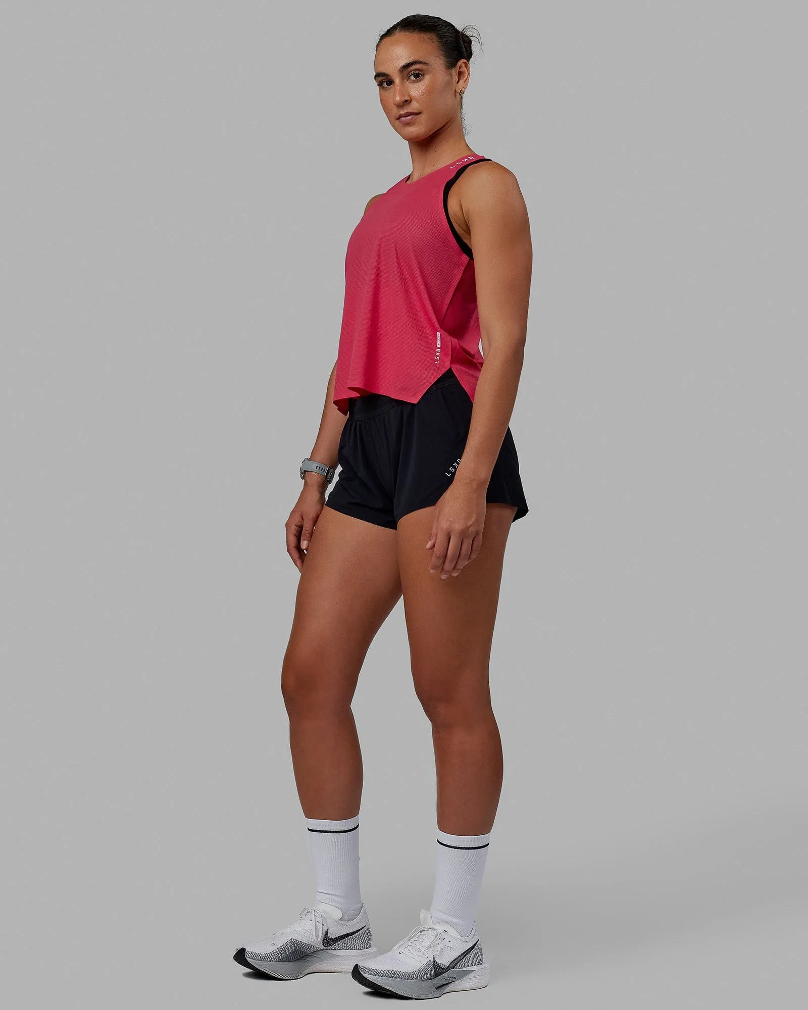 Race Day Performance Tank - Raspberry-White sold by LSKD product image thumbnail 3