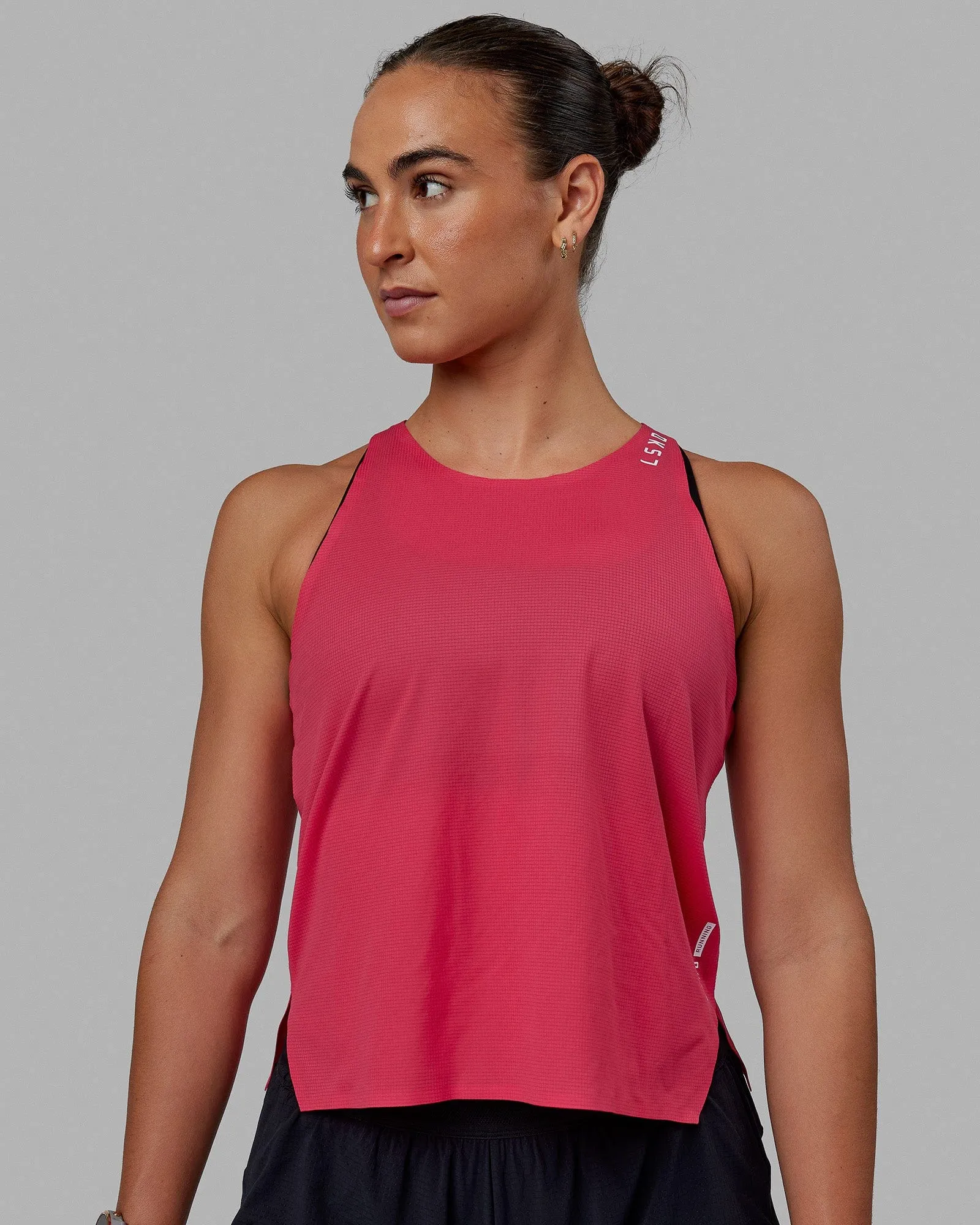 Race Day Performance Tank - Raspberry-White sold by LSKD product image thumbnail 2