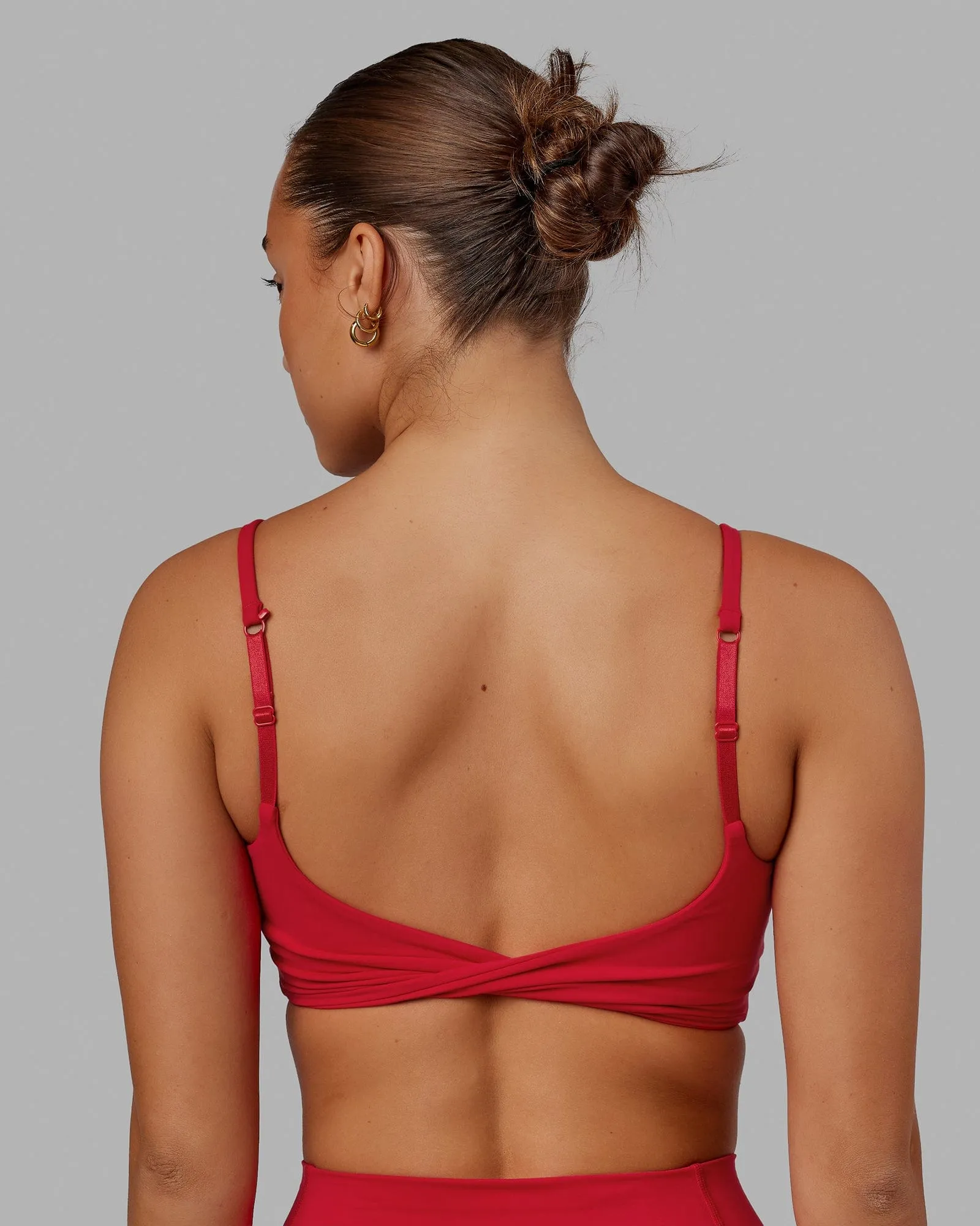 Twist Sports Bra - Scarlet sold by LSKD product image thumbnail 5