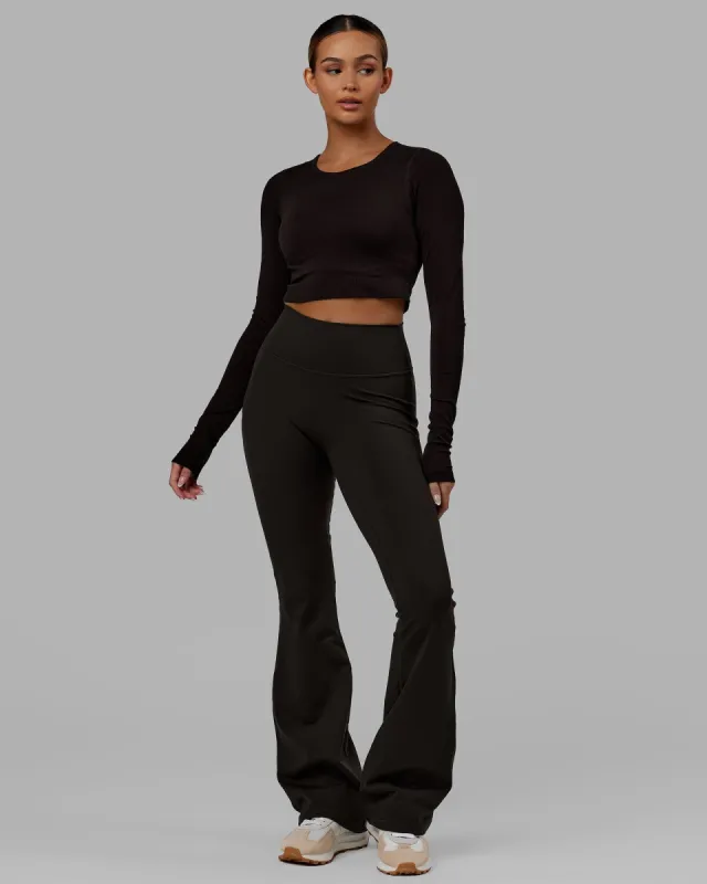 Ultra Soft Seamless Long Sleeve Top - Dark Walnut sold by LSKD