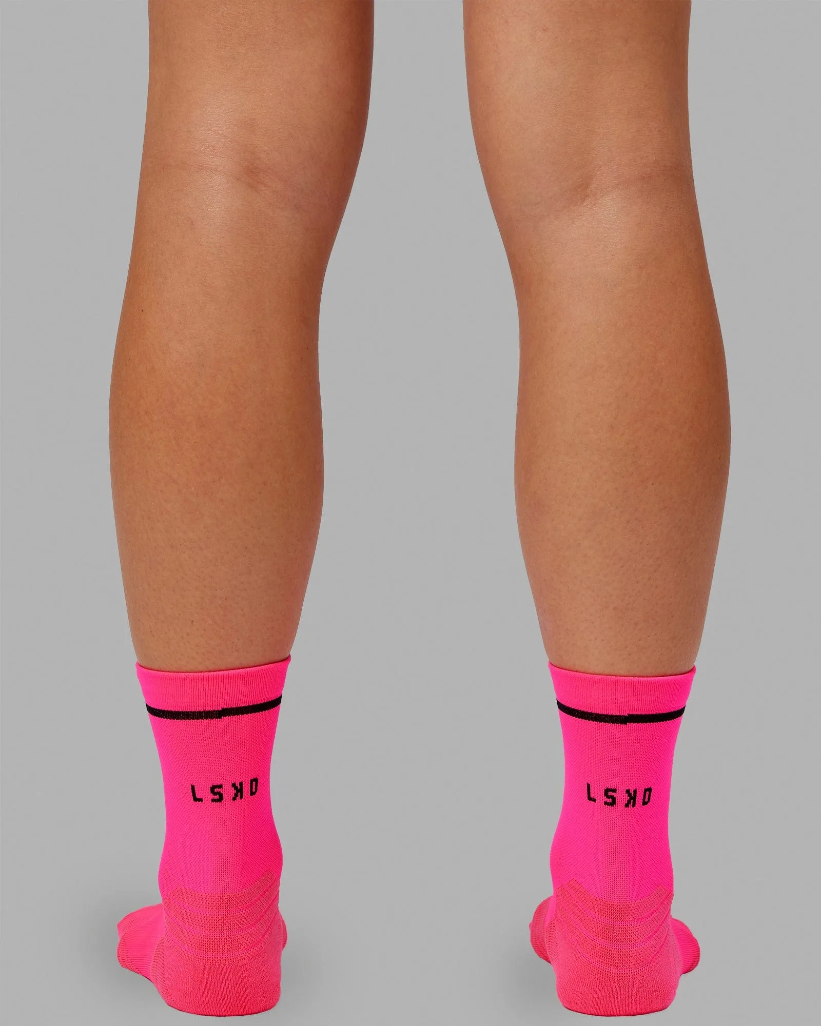 Fast Performance Quarter Socks - Neon Pink-Black sold by LSKD product image thumbnail 3