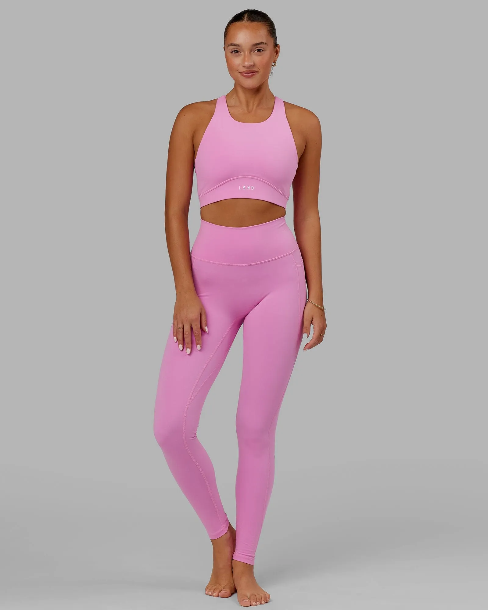 Fusion X-Long Tights with Pockets - Spark Pink sold by LSKD product image thumbnail 3