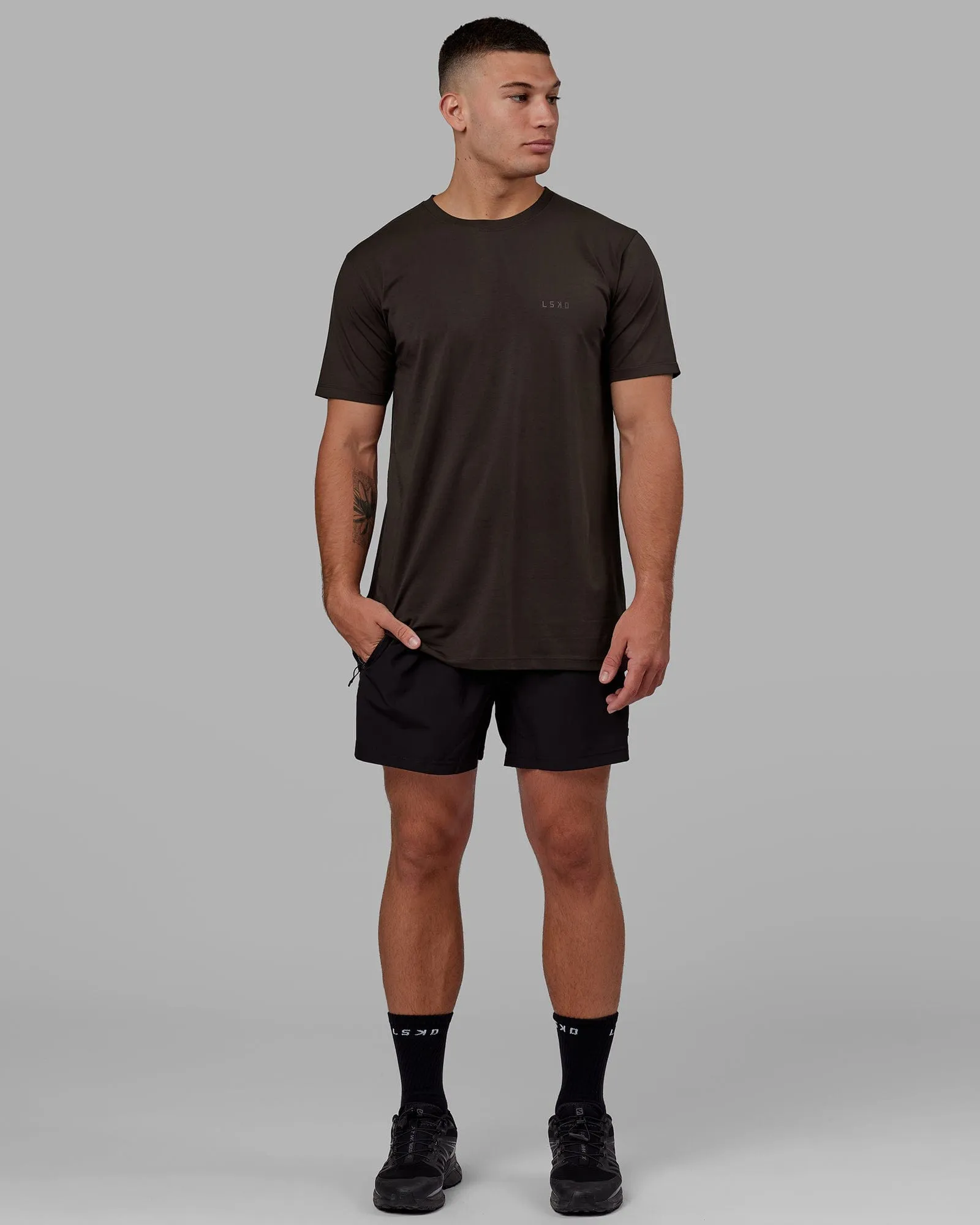 Deluxe PimaFLX Tee - Dark Walnut sold by LSKD product image thumbnail 3