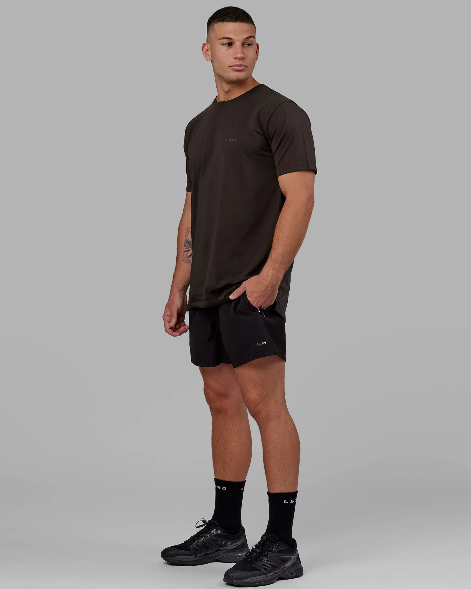 Deluxe PimaFLX Tee - Dark Walnut sold by LSKD product image thumbnail 4