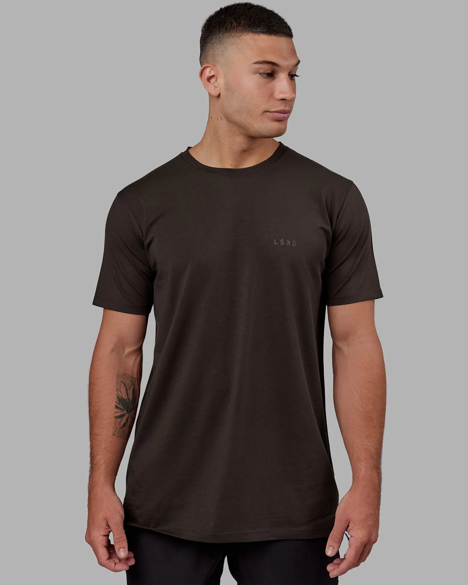 Deluxe PimaFLX Tee - Dark Walnut sold by LSKD product image thumbnail 5
