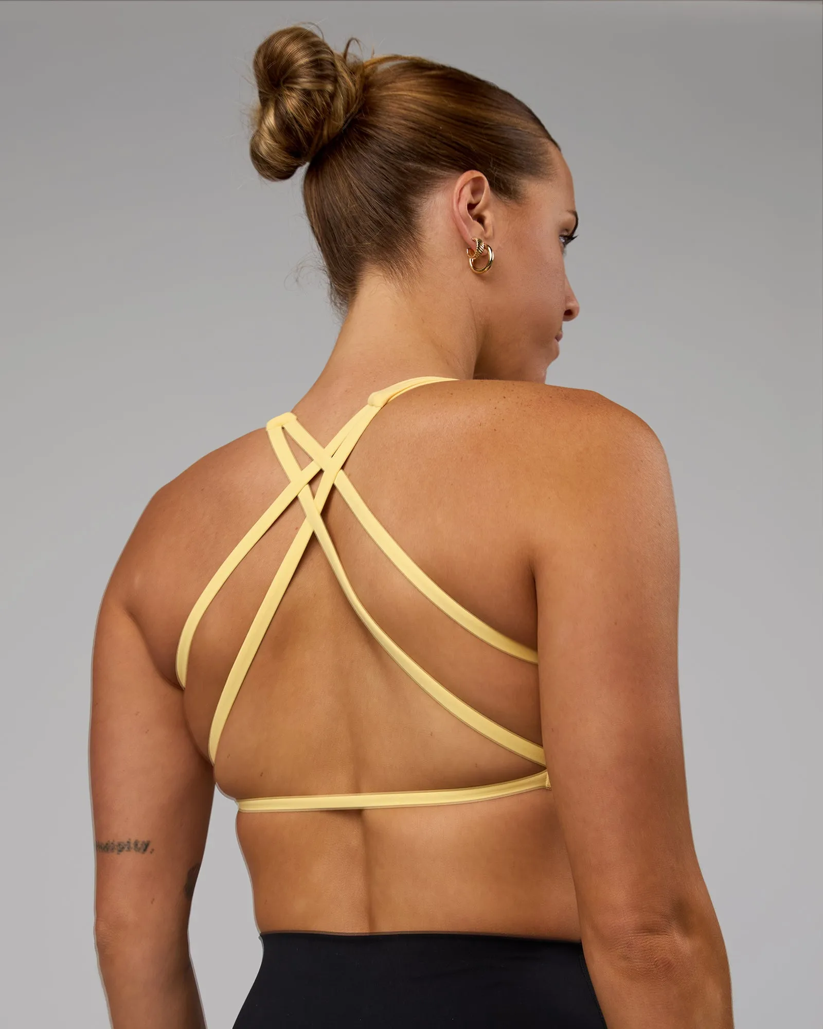 Aspire Sports Bra - Lemon sold by LSKD product image thumbnail 3