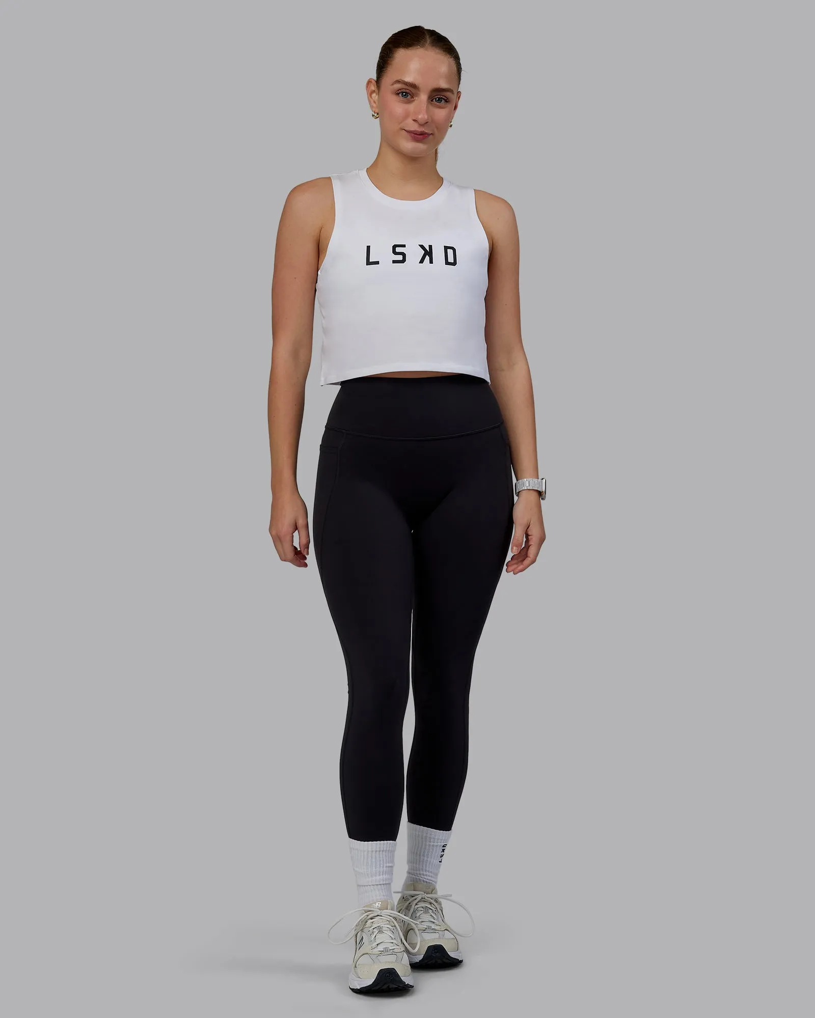 Agile FLXCotton Tank - White-Black sold by LSKD product image thumbnail 5