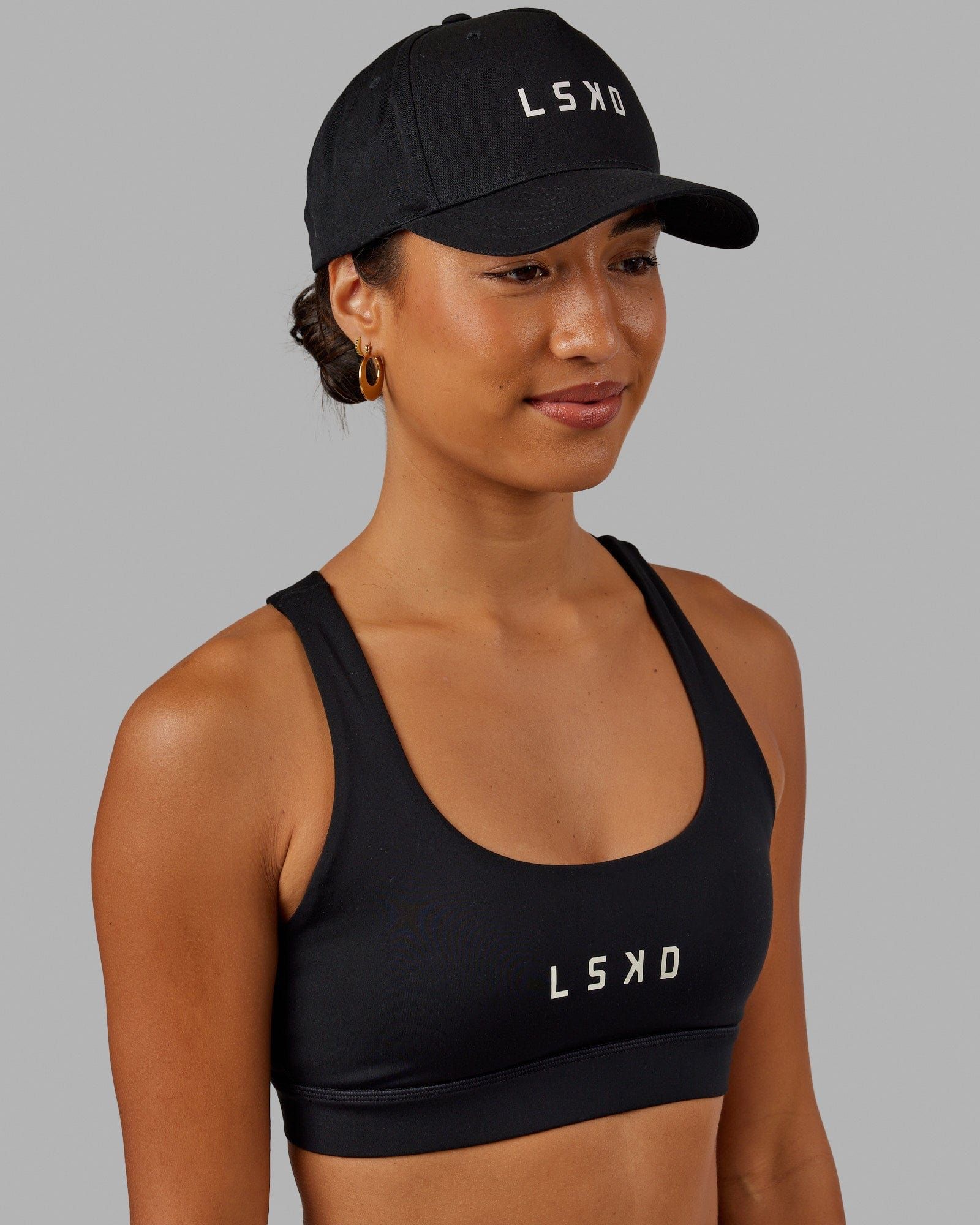 Structure Snapback Cap - Black-White sold by LSKD