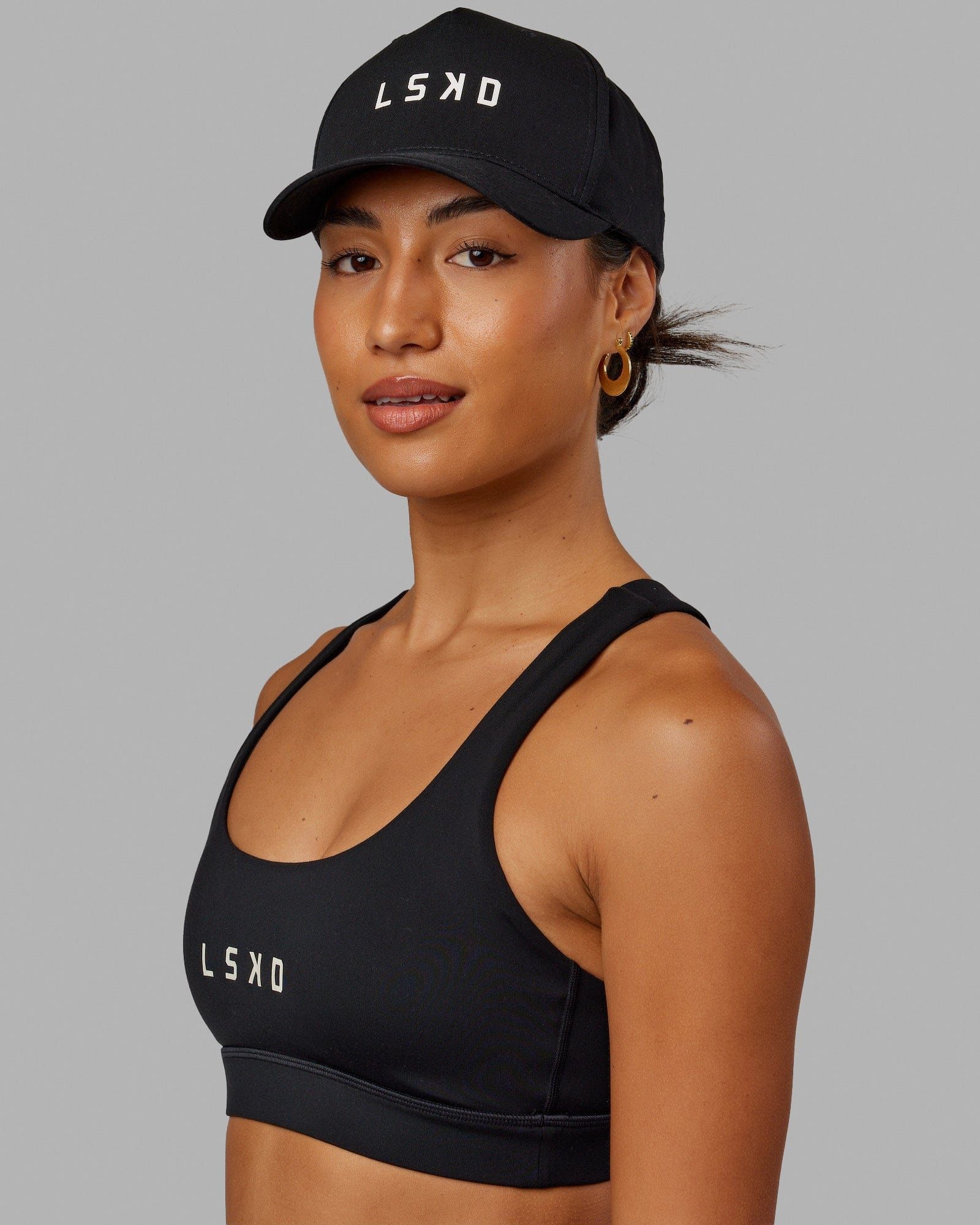 Structure Snapback Cap - Black-White sold by LSKD product image thumbnail 4