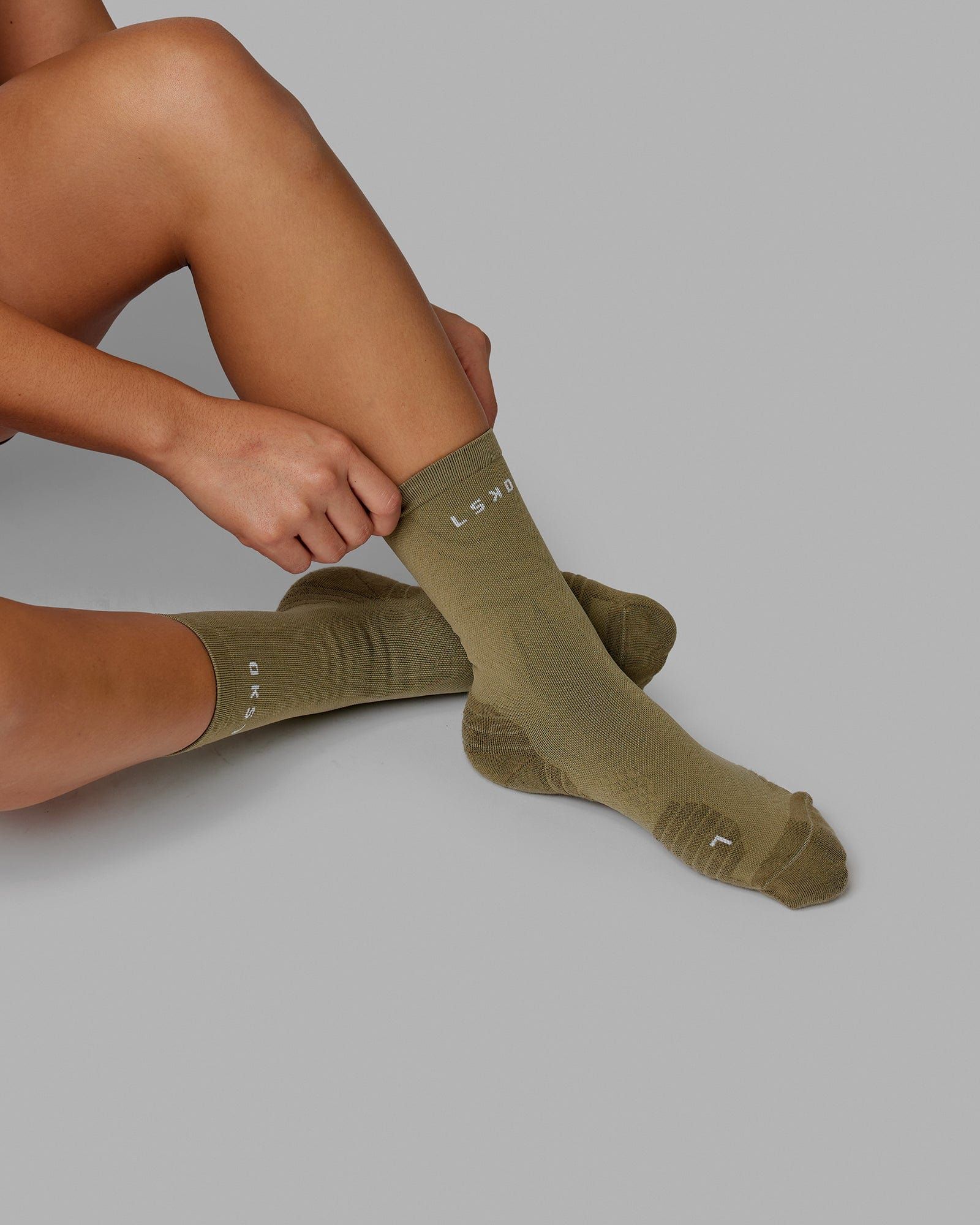 Rep Performance Crew Socks - Olive Fade sold by LSKD product image thumbnail 5