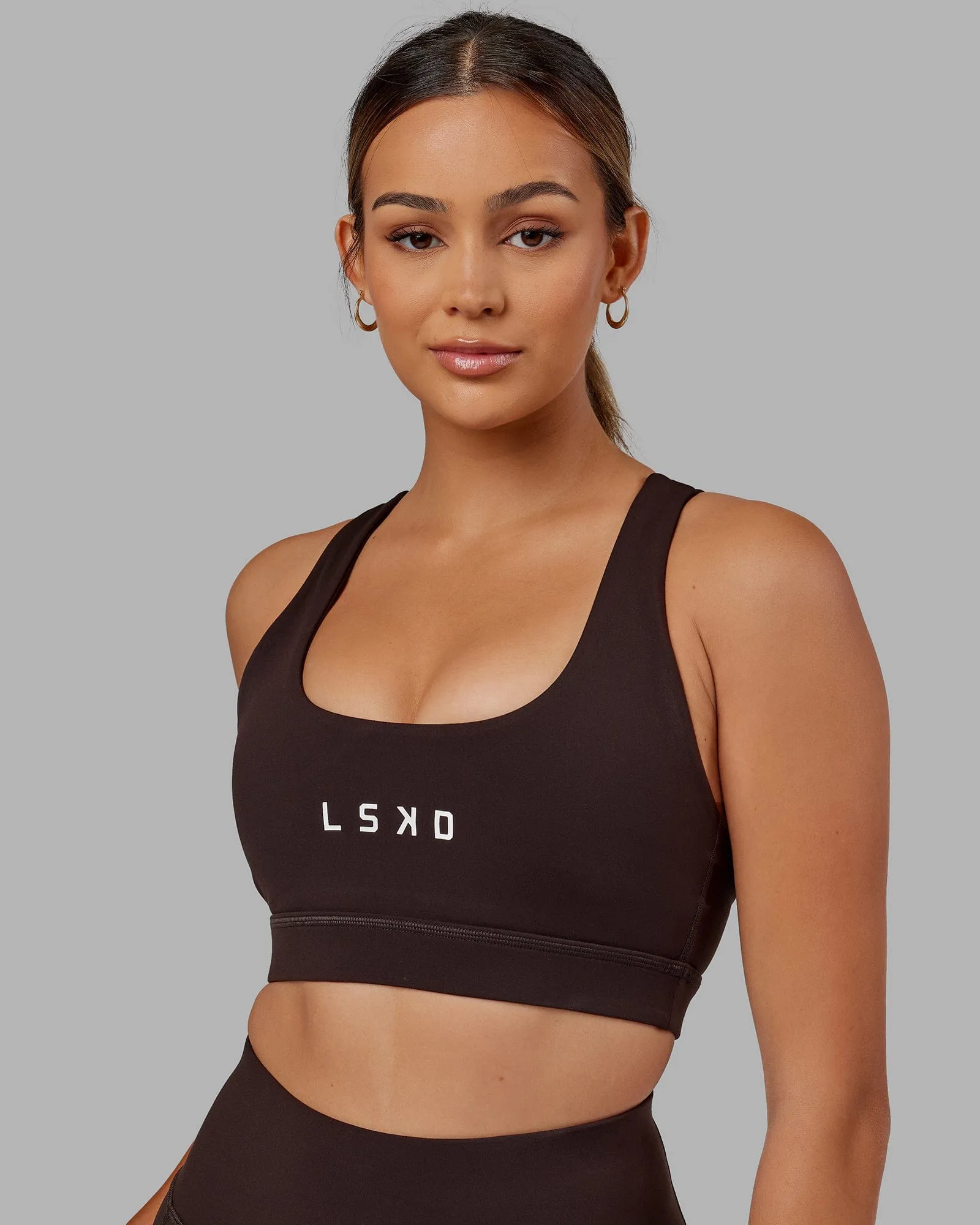 Rep Sports Bra Small Logo - Dark Walnut sold by LSKD