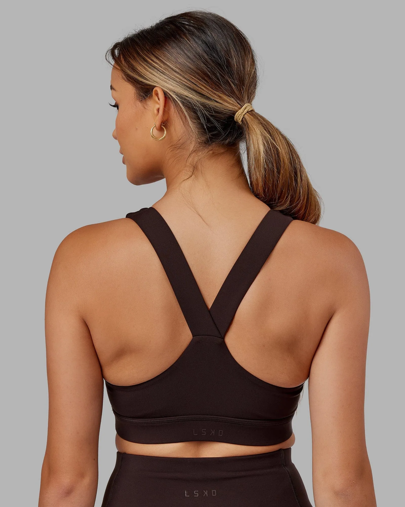 Rep Sports Bra Small Logo - Dark Walnut sold by LSKD product image thumbnail 2