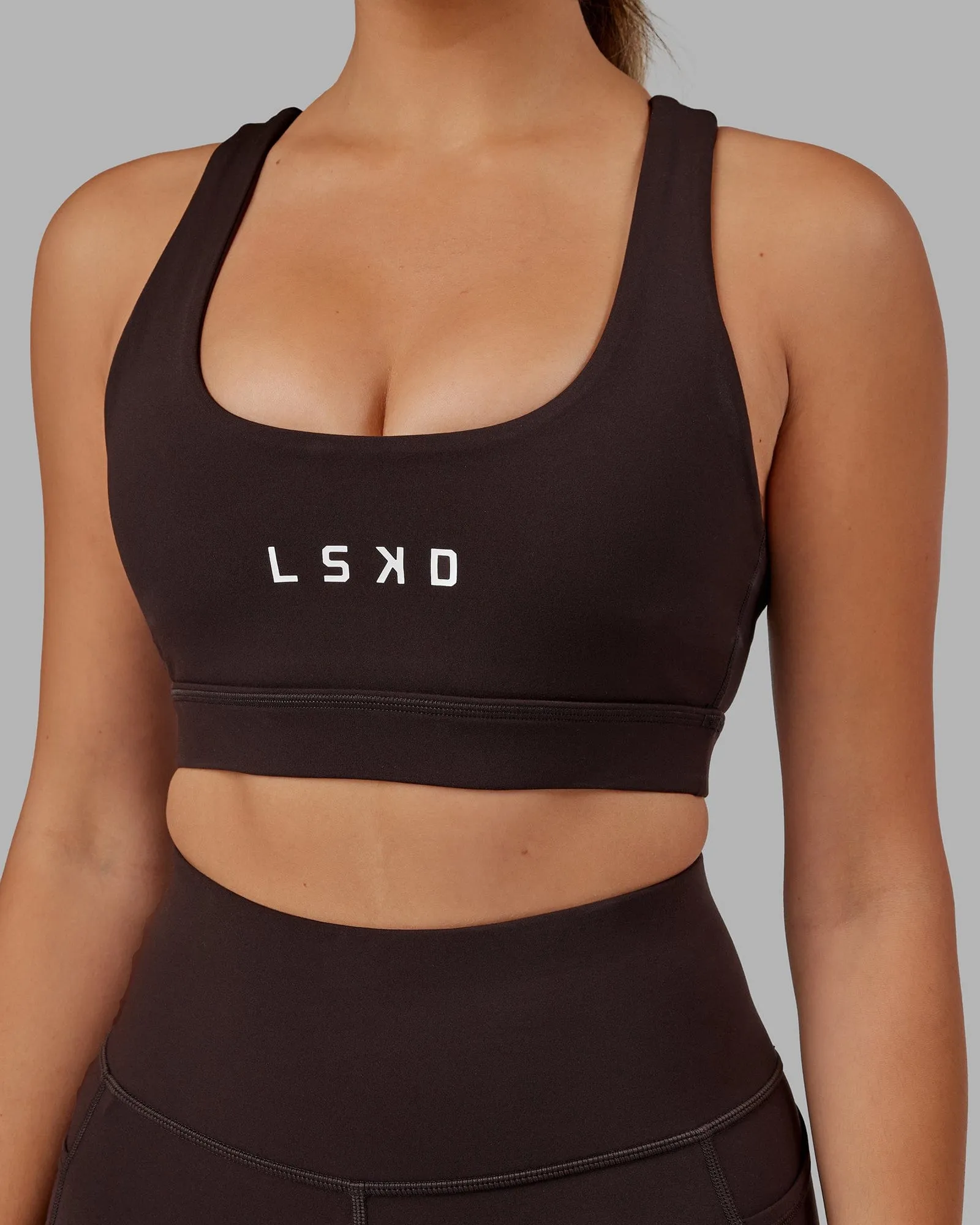Rep Sports Bra Small Logo - Dark Walnut sold by LSKD product image thumbnail 5