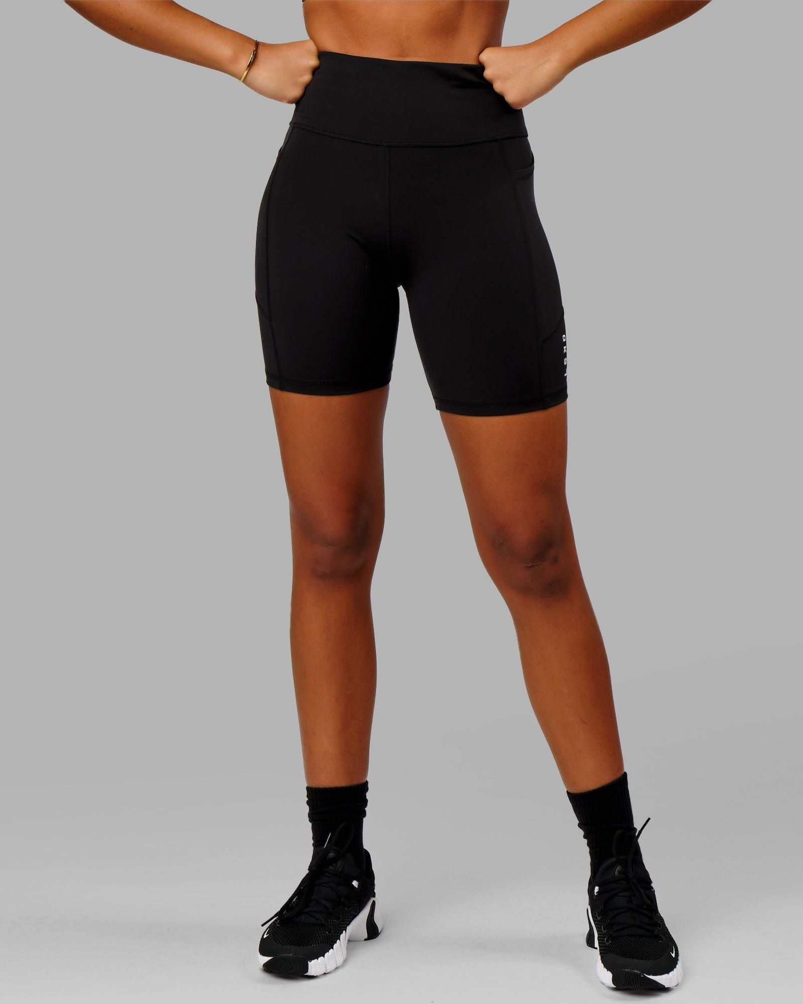 Rep Mid Short Tights Small Logo - Black sold by LSKD product image thumbnail 4