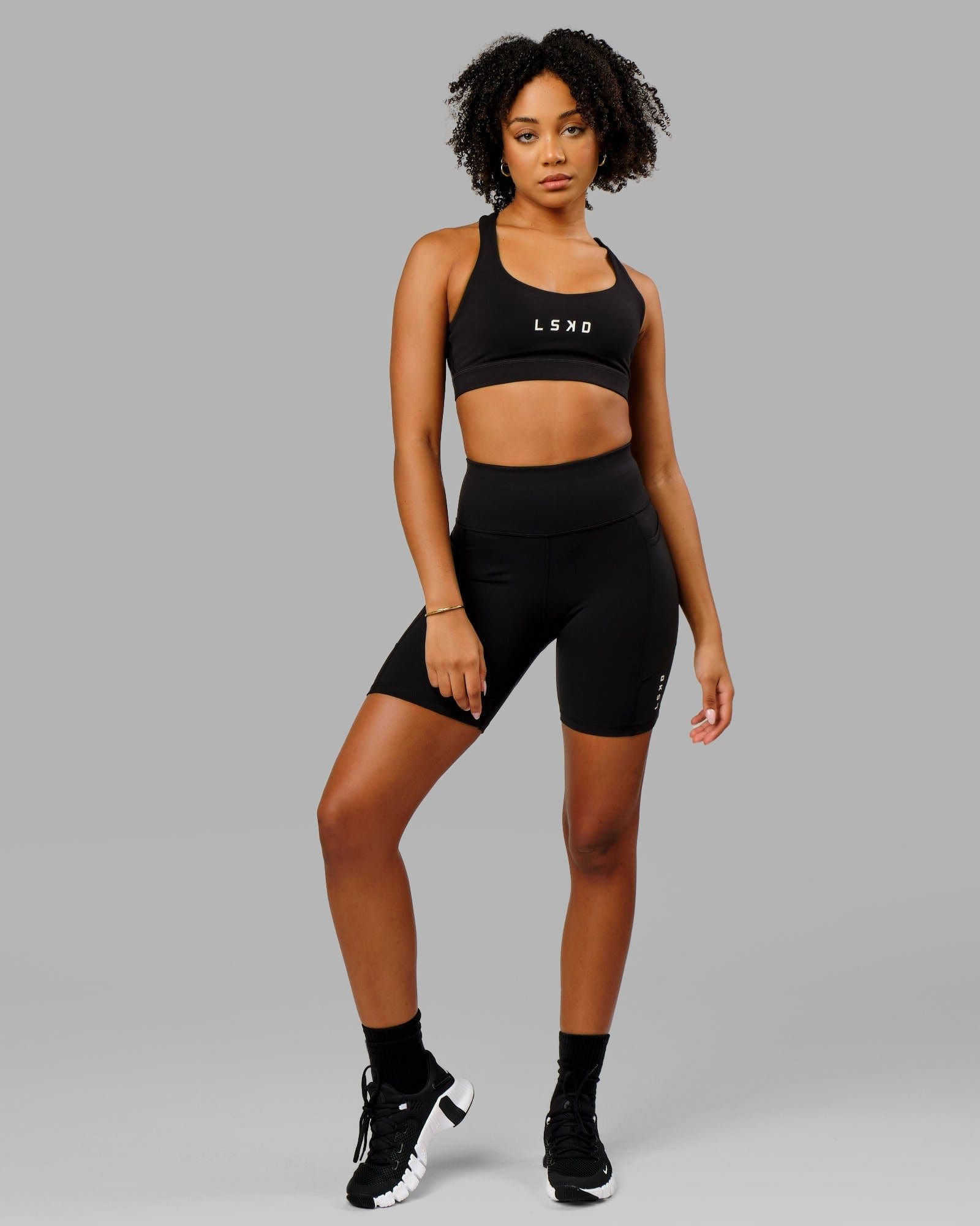 Rep Mid Short Tights Small Logo - Black sold by LSKD product image thumbnail 2