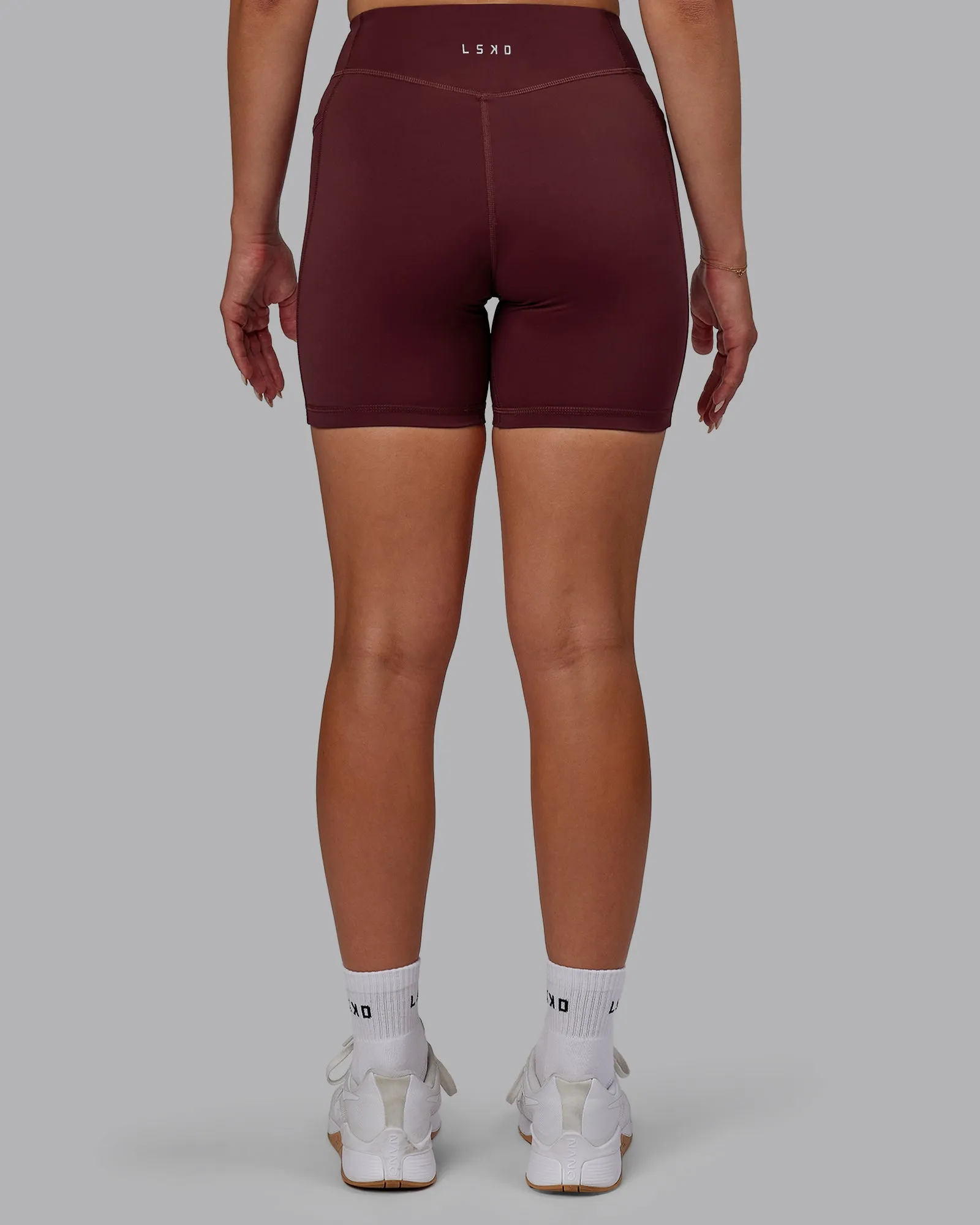 Elite Mid Short Legging - Dark Cherry sold by LSKD product image thumbnail 4