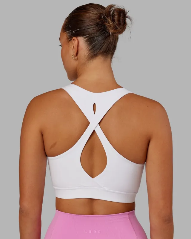 Fusion Sports Bra - White sold by LSKD