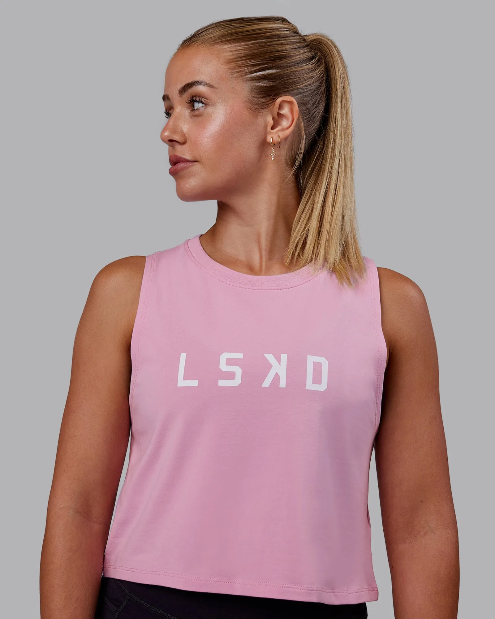 Agile FLXCotton Tank - Bubblegum-White sold by LSKD