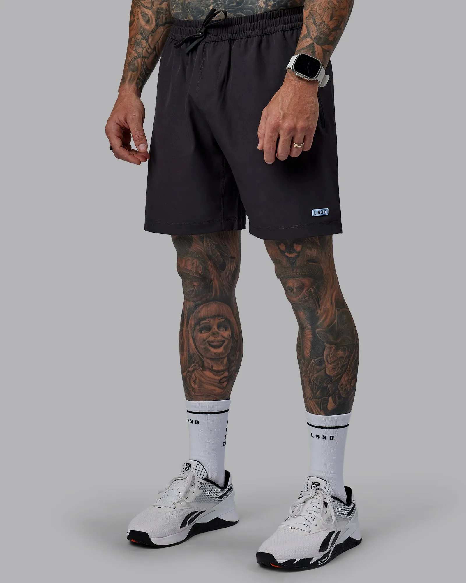 LSKD x Logan Martin Rep 7" Performance Shorts - Pirate Black-Windsurfer sold by LSKD product image thumbnail 2