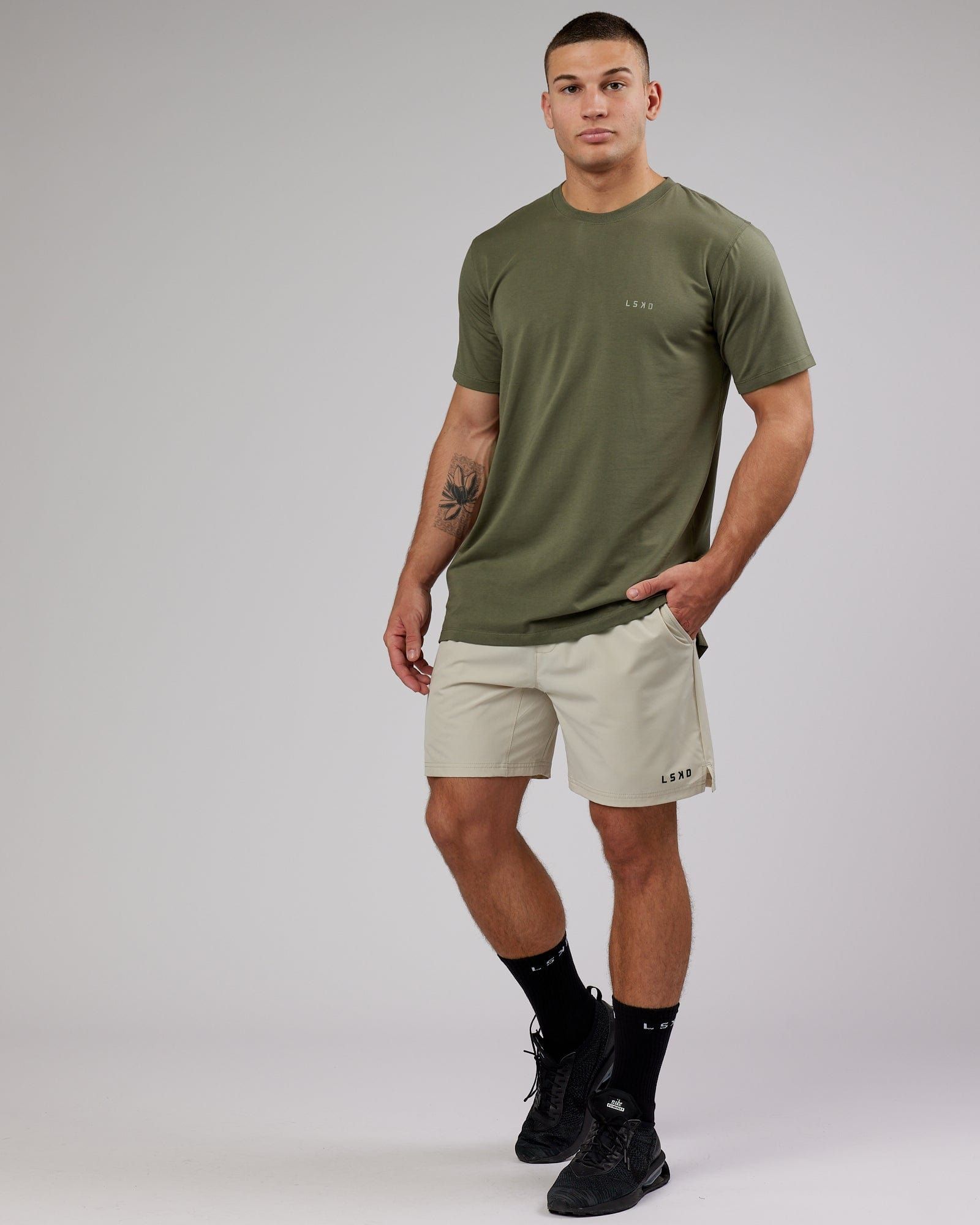 Deluxe PimaFLX Tee - Olive Fade sold by LSKD product image thumbnail 3