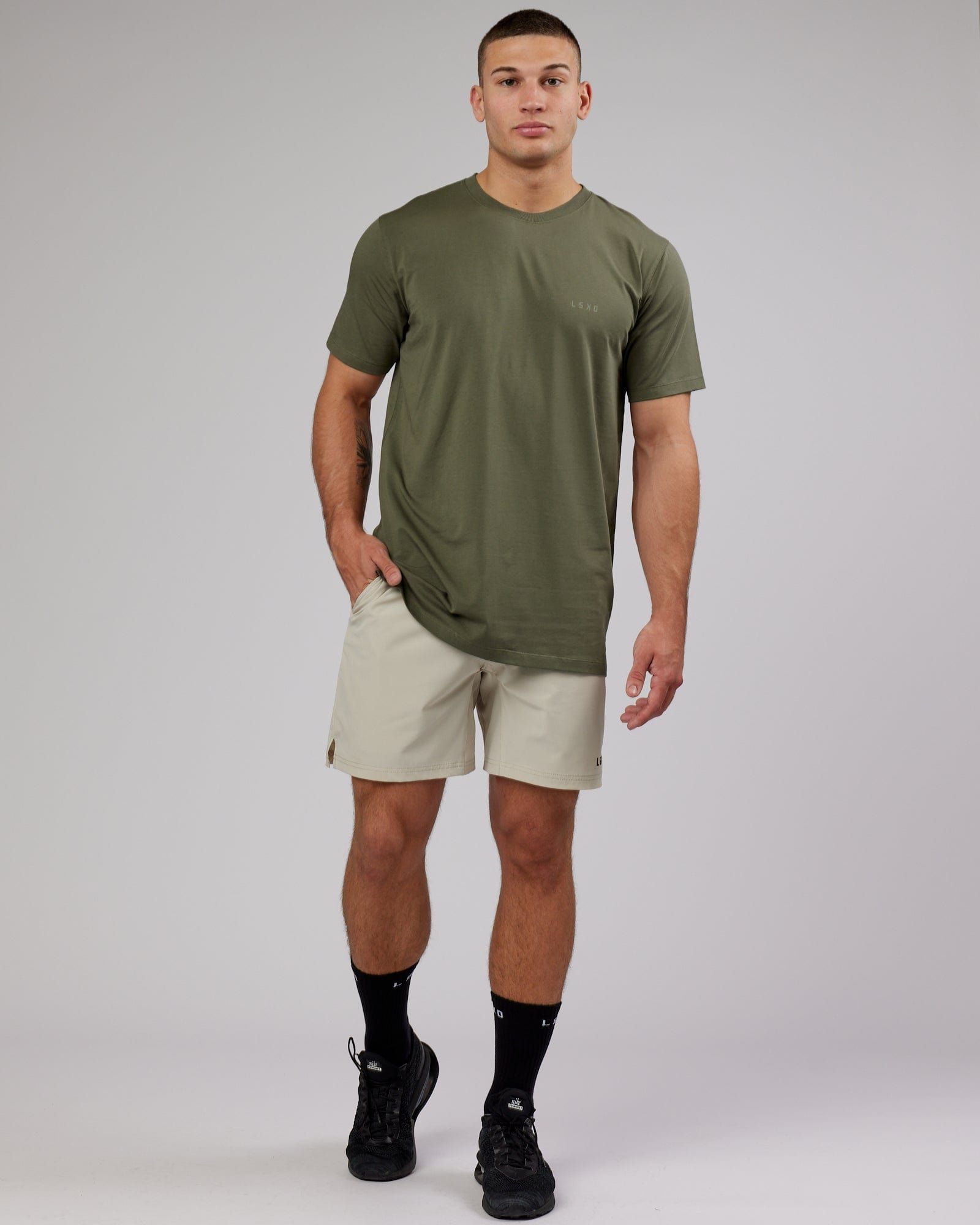 Deluxe PimaFLX Tee - Olive Fade sold by LSKD product image thumbnail 2