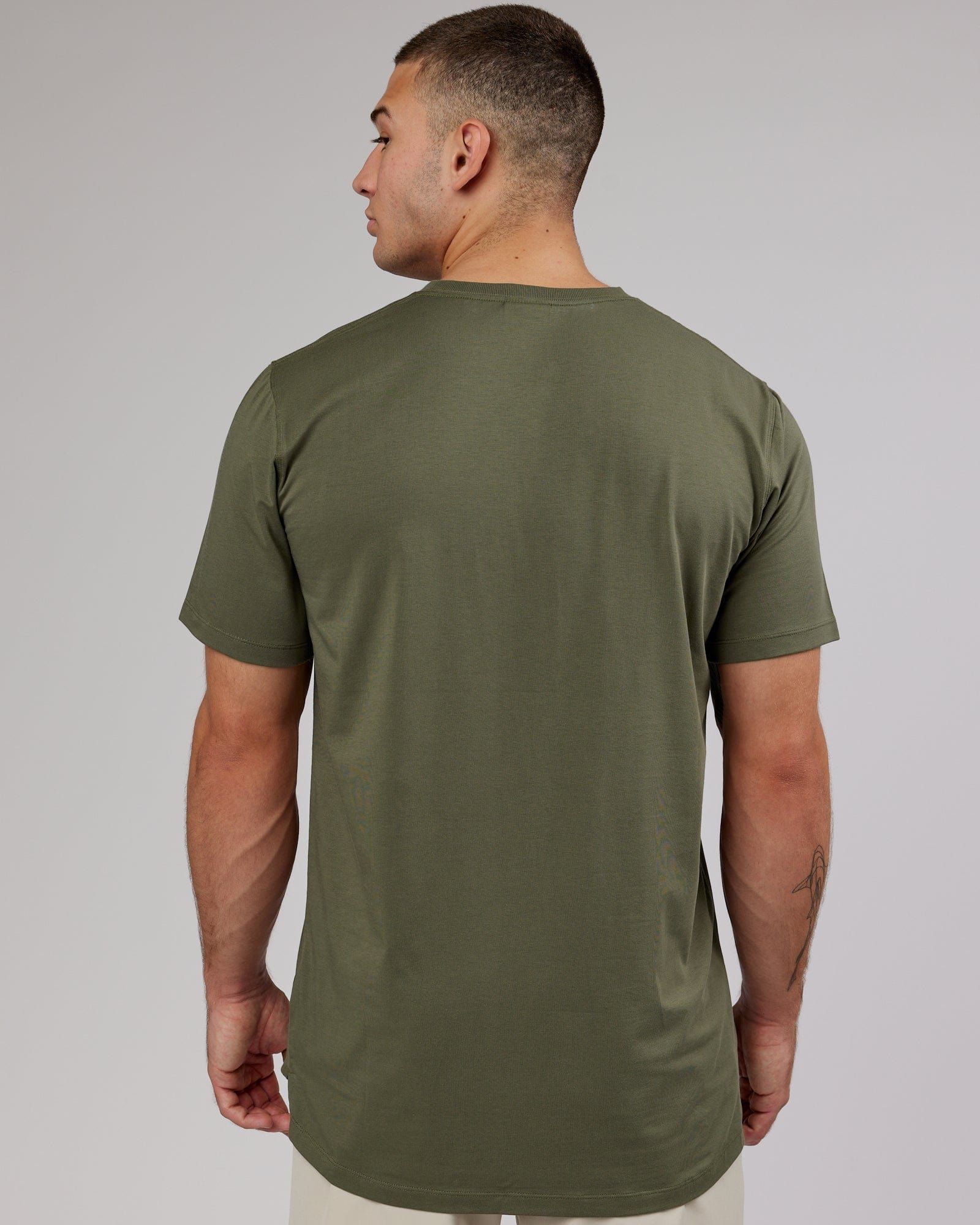 Deluxe PimaFLX Tee - Olive Fade sold by LSKD product image thumbnail 5