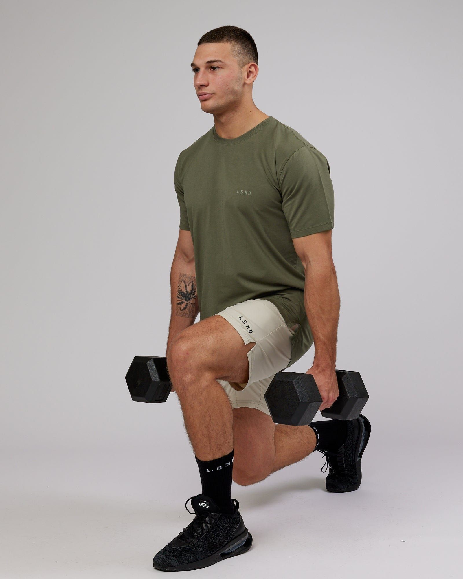 Deluxe PimaFLX Tee - Olive Fade sold by LSKD product image thumbnail 4