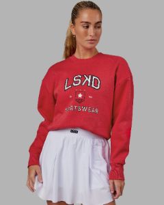 Sports Dept. Cropped Sweater - Scarlet sold by LSKD