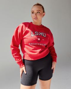 Sports Dept. Cropped Sweater - Scarlet sold by LSKD