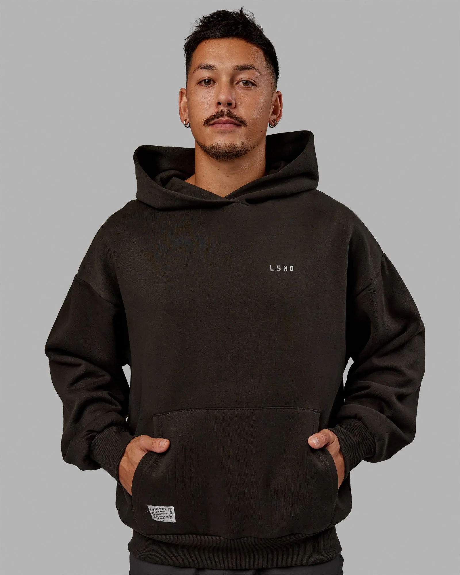 Unisex VS6 Hoodie Oversize - Pirate Black-Circular Grey sold by LSKD product image thumbnail 3