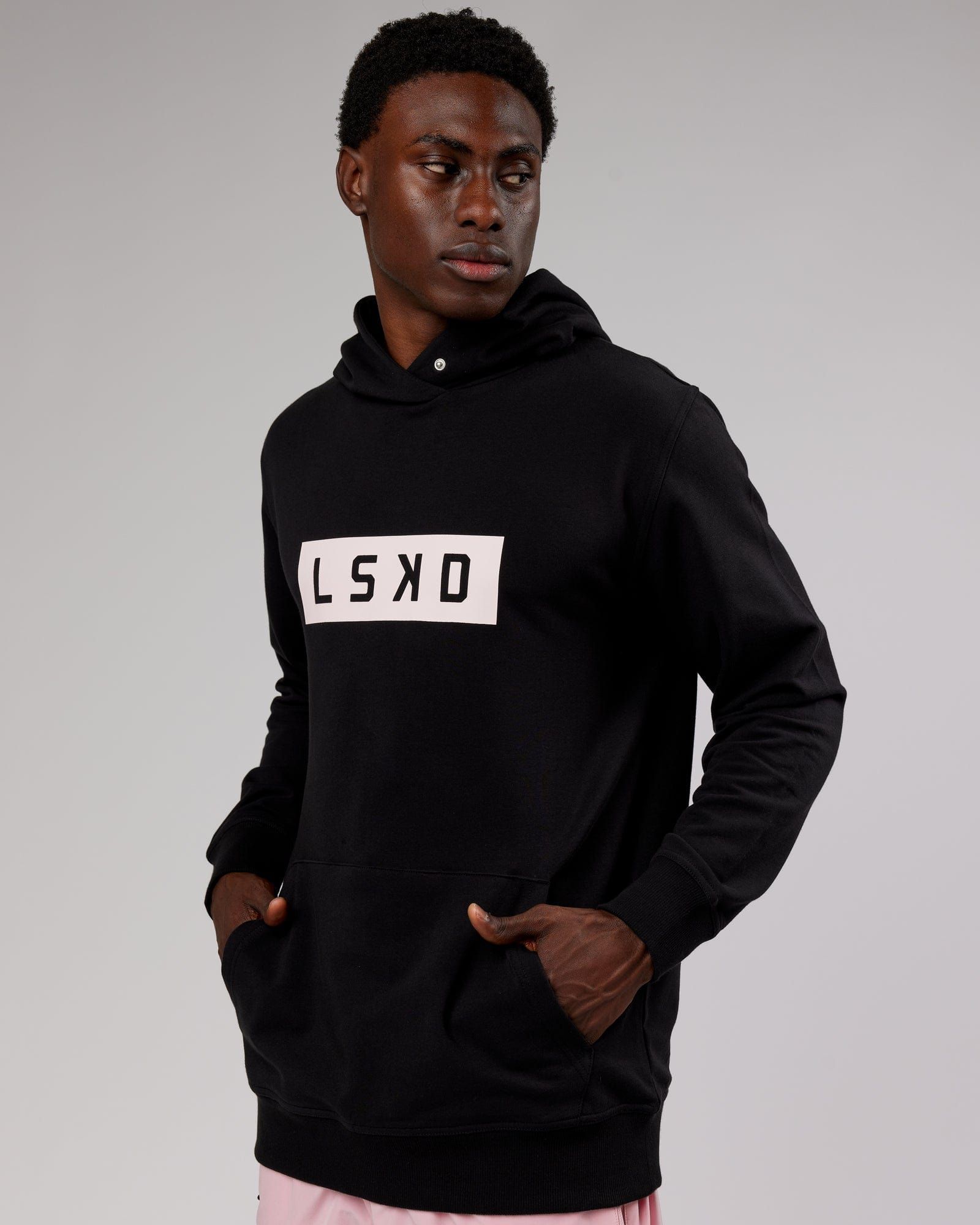 Strength FLXFleece Hoodie - Black-Pink sold by LSKD