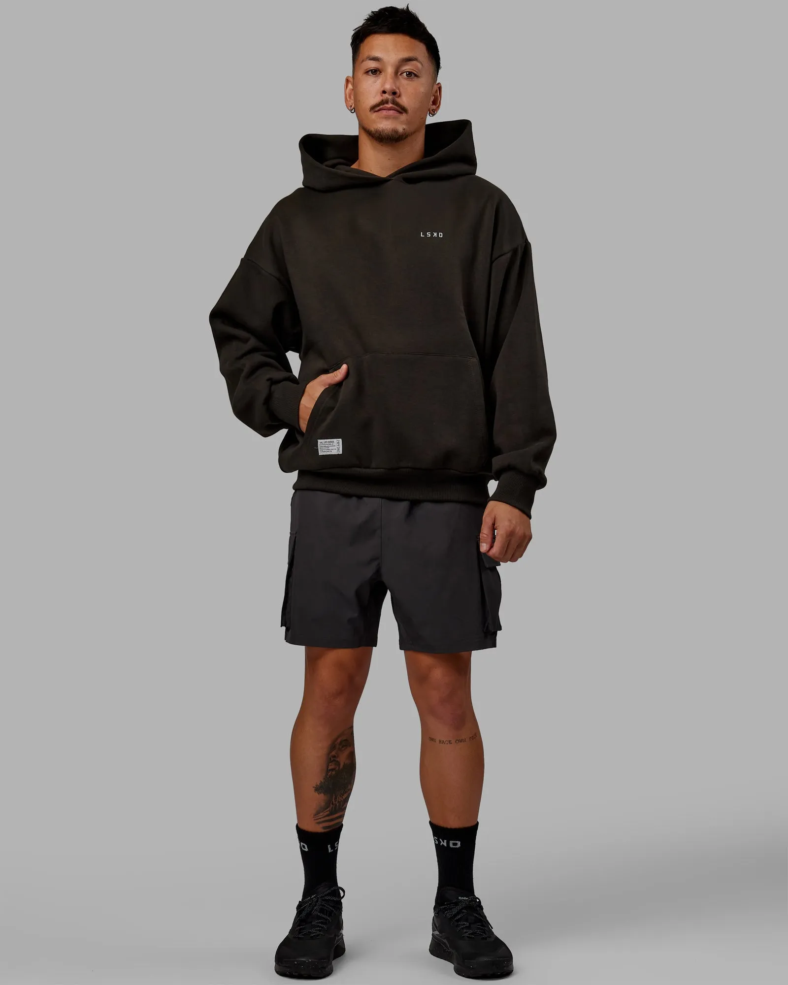 Unisex VS6 Hoodie Oversize - Pirate Black-Circular Grey sold by LSKD product image thumbnail 5