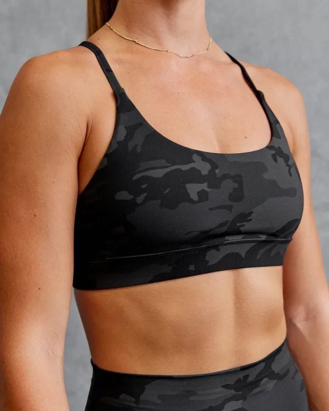 Elixir Sports Bra - Black Camo sold by LSKD