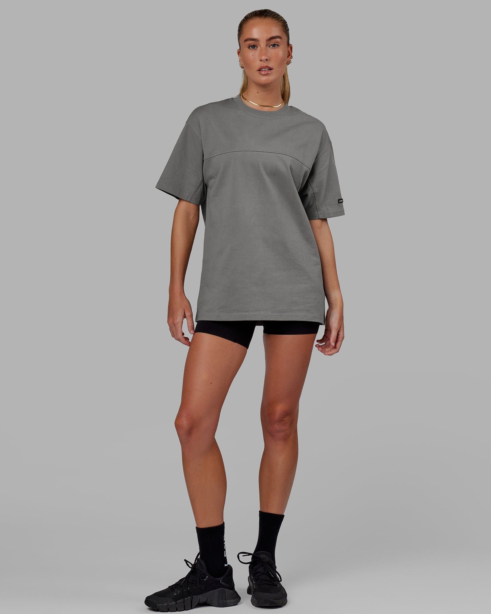 Unisex Lab Heavyweight Tee Oversize - Graphite sold by LSKD product image thumbnail 5