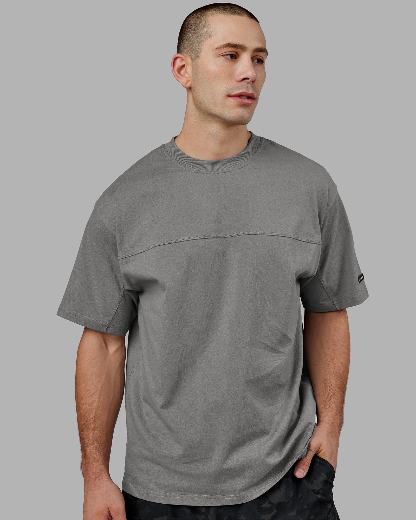 Unisex Lab Heavyweight Tee Oversize - Graphite sold by LSKD product image thumbnail 3