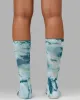 Signal 3 Pack Crew Socks - Tie Dye-Pink-Blue-Green sold by LSKD