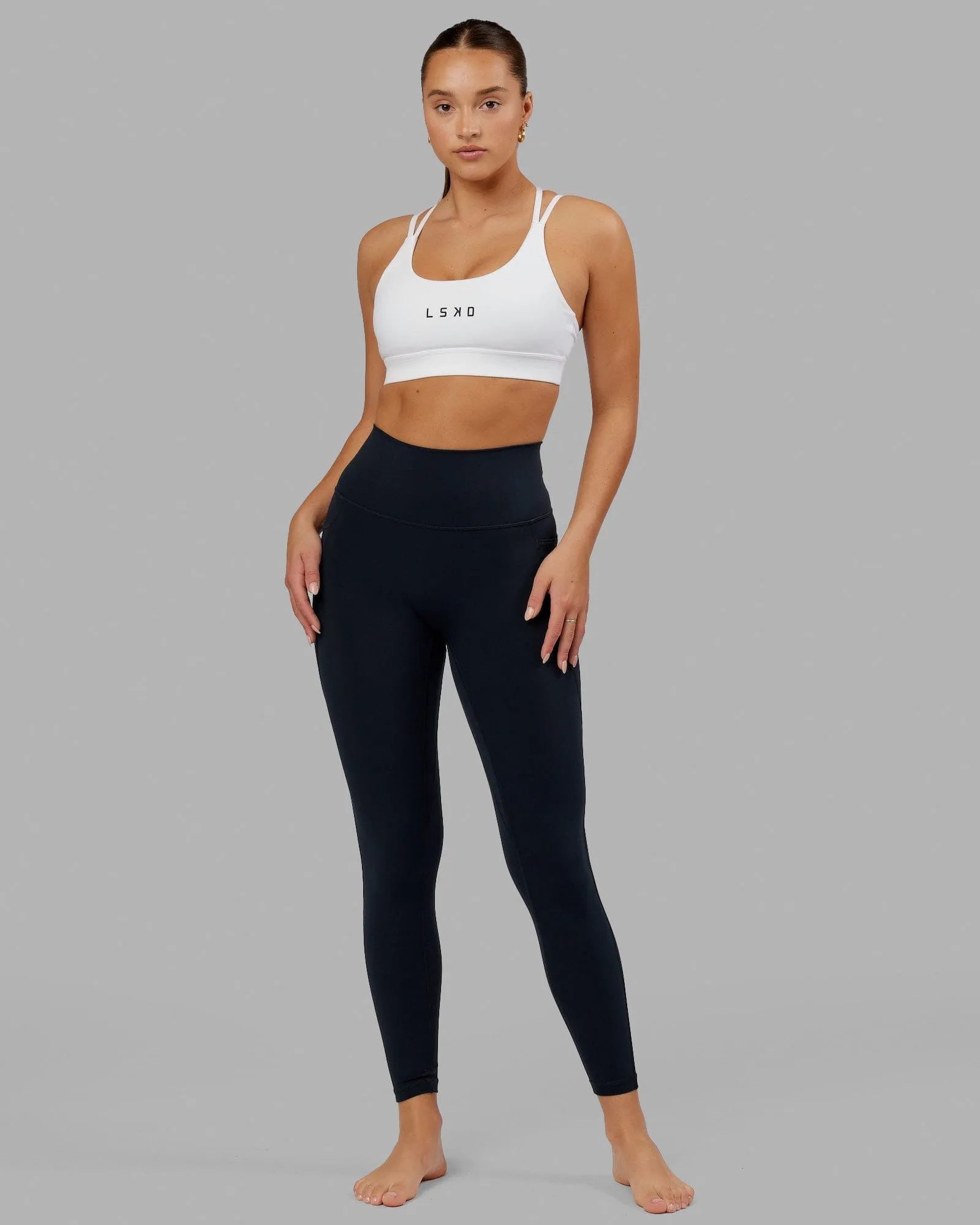 Fusion Full Length Tights - Navy sold by LSKD product image thumbnail 5