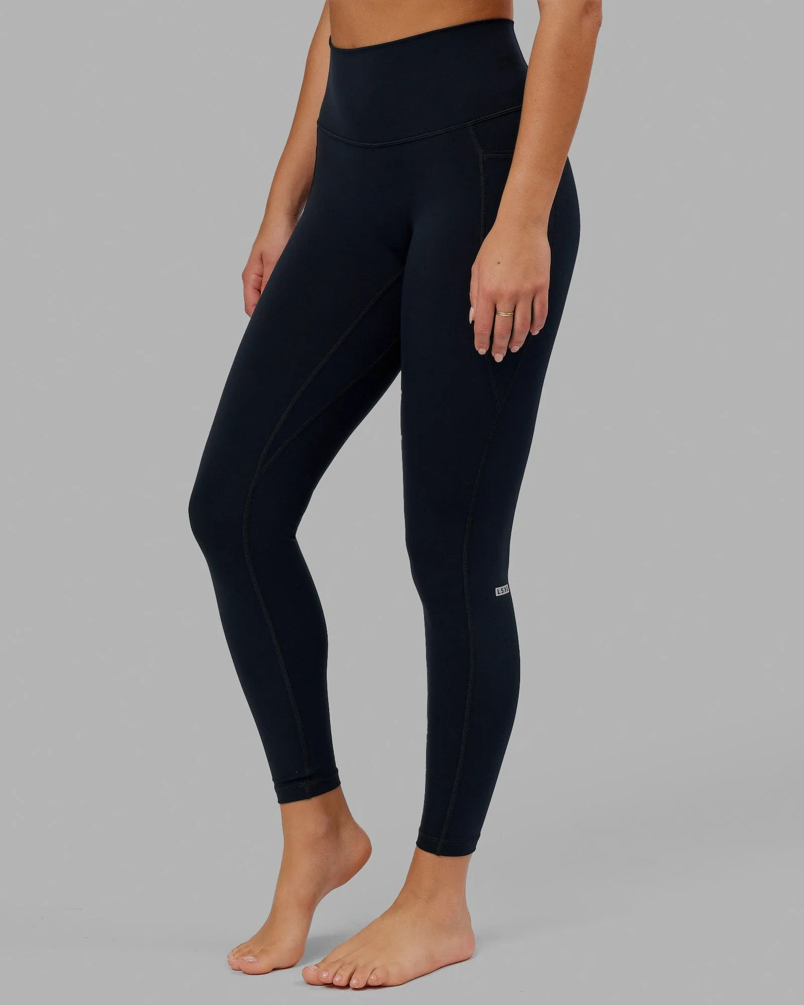 Fusion Full Length Tights - Navy sold by LSKD product image thumbnail 2