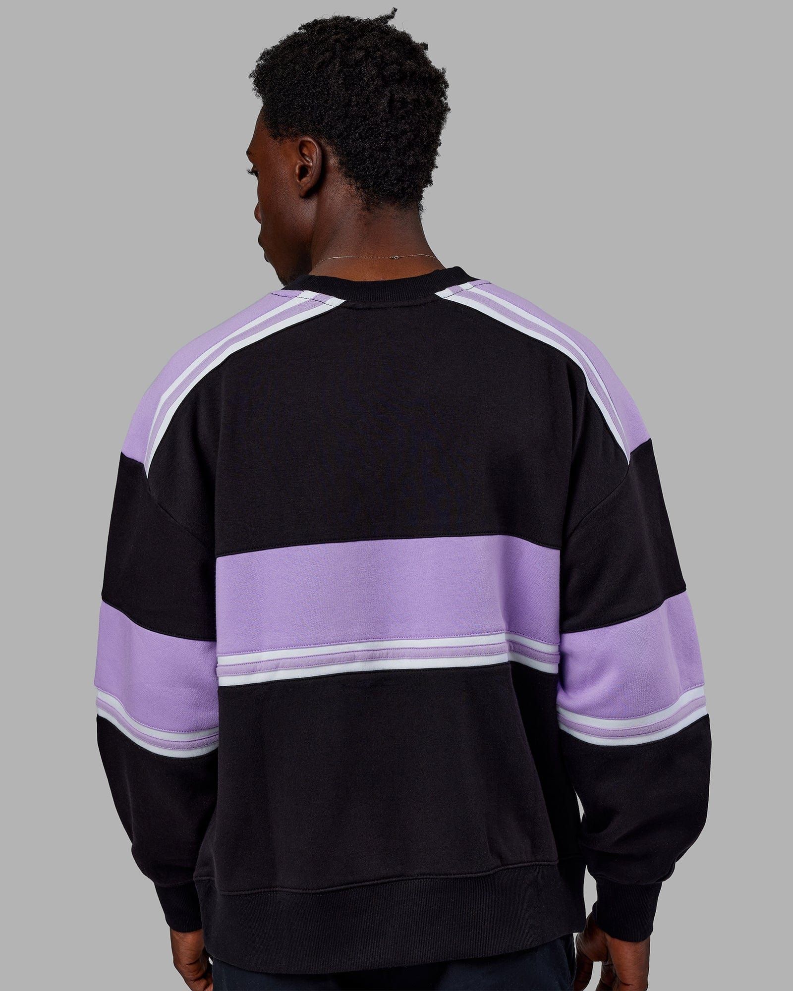 Unisex A-Team Sweater Oversize - Black-Pale Lilac sold by LSKD product image thumbnail 4