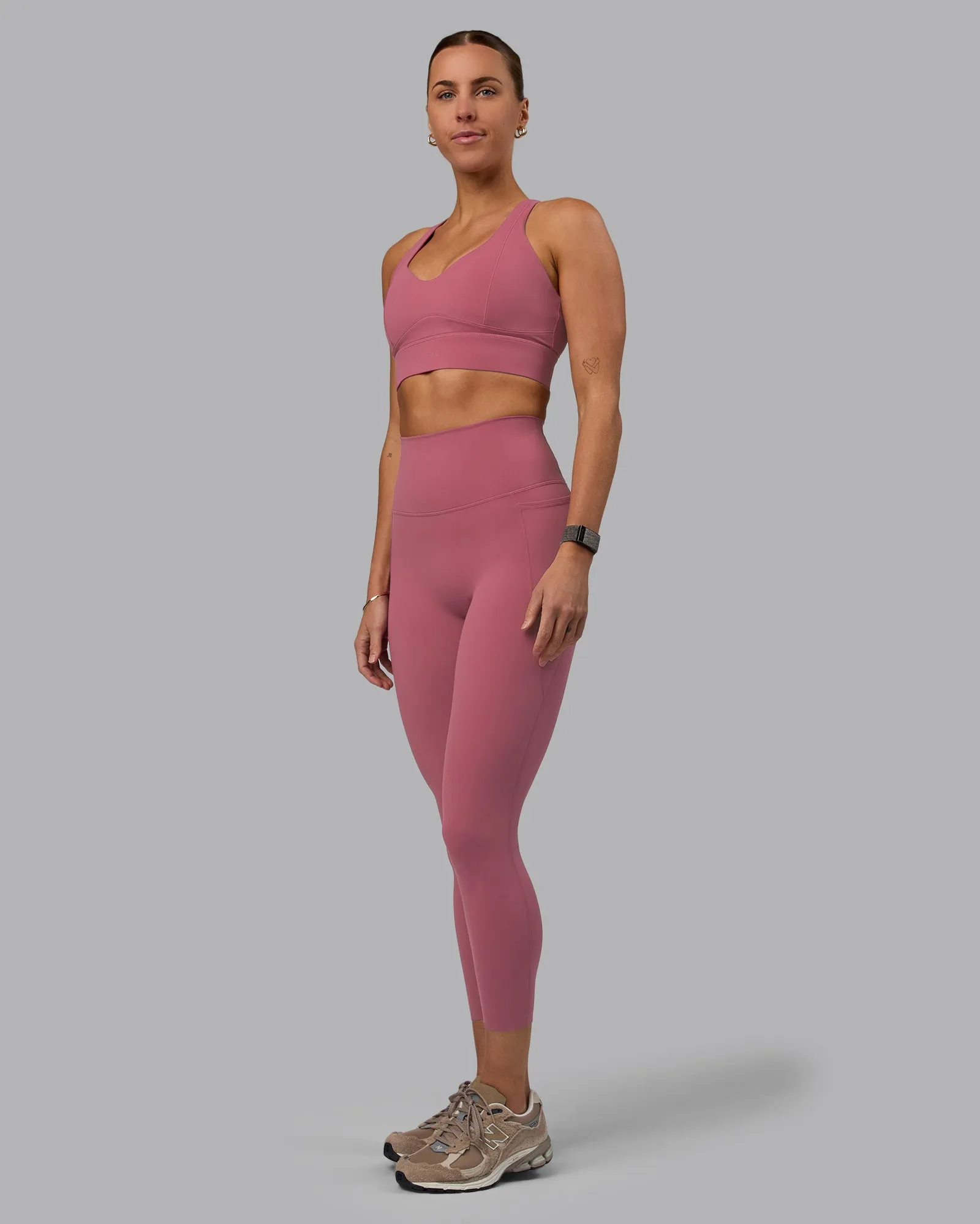 Elixir 7/8 Length Tights With Pockets - Mauve Haze sold by LSKD product image thumbnail 4