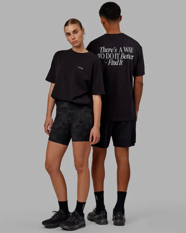 Unisex VS4 FLXCotton Tee Oversize - Black-White sold by LSKD