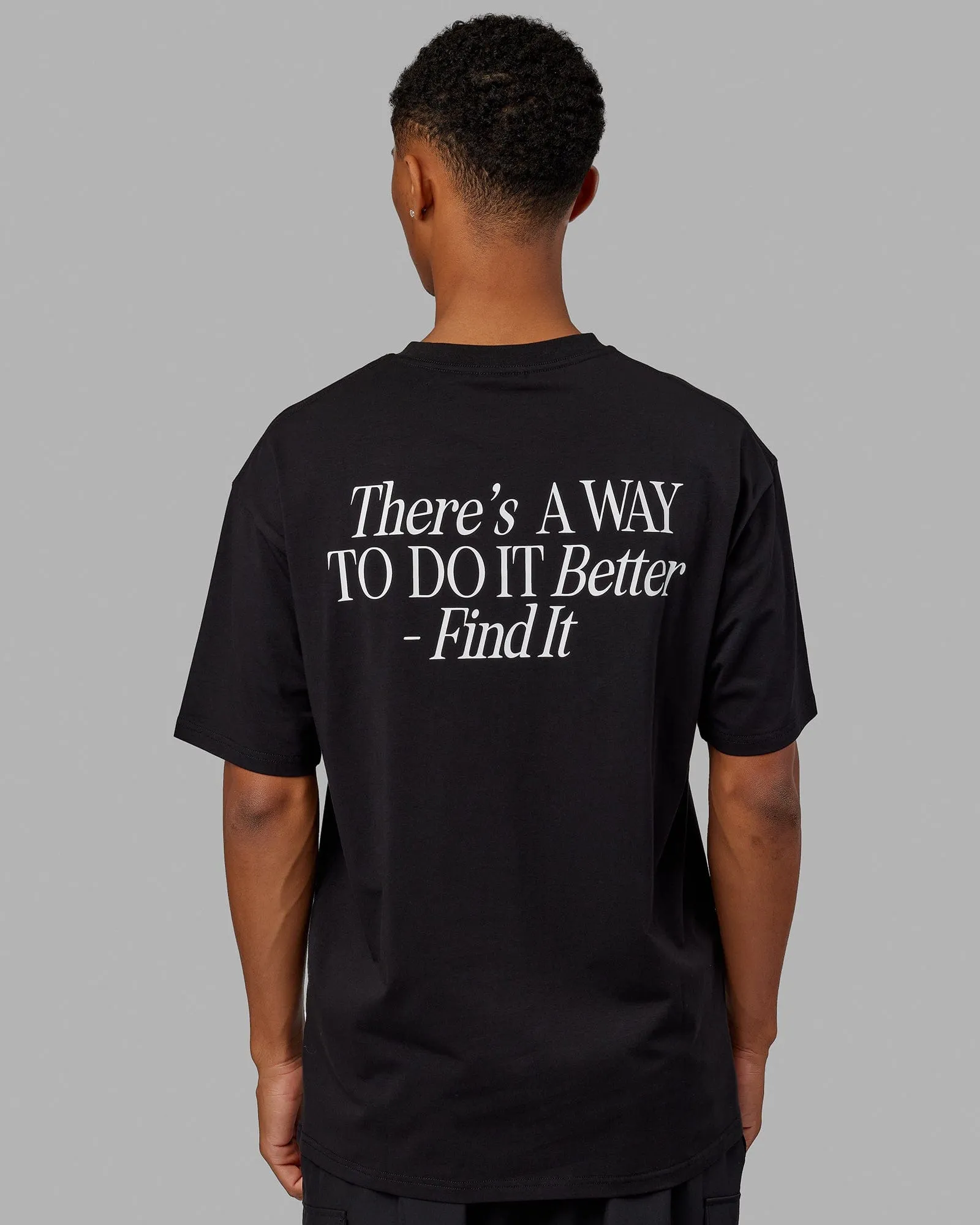 Unisex VS4 FLXCotton Tee Oversize - Black-White sold by LSKD product image thumbnail 2