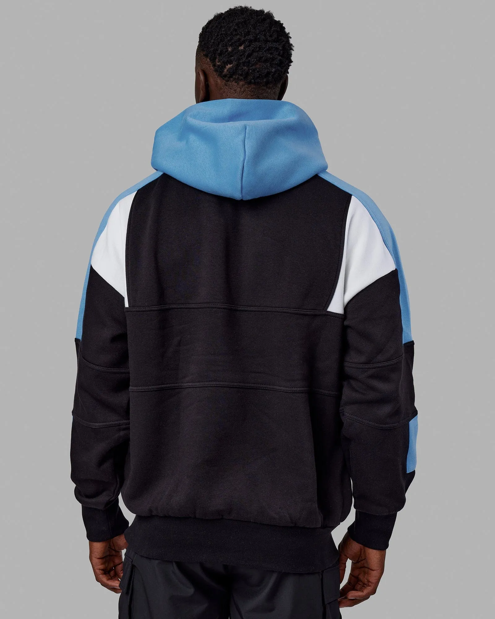 Unisex Slam Hoodie Oversize - Black-Azure Blue sold by LSKD product image thumbnail 4
