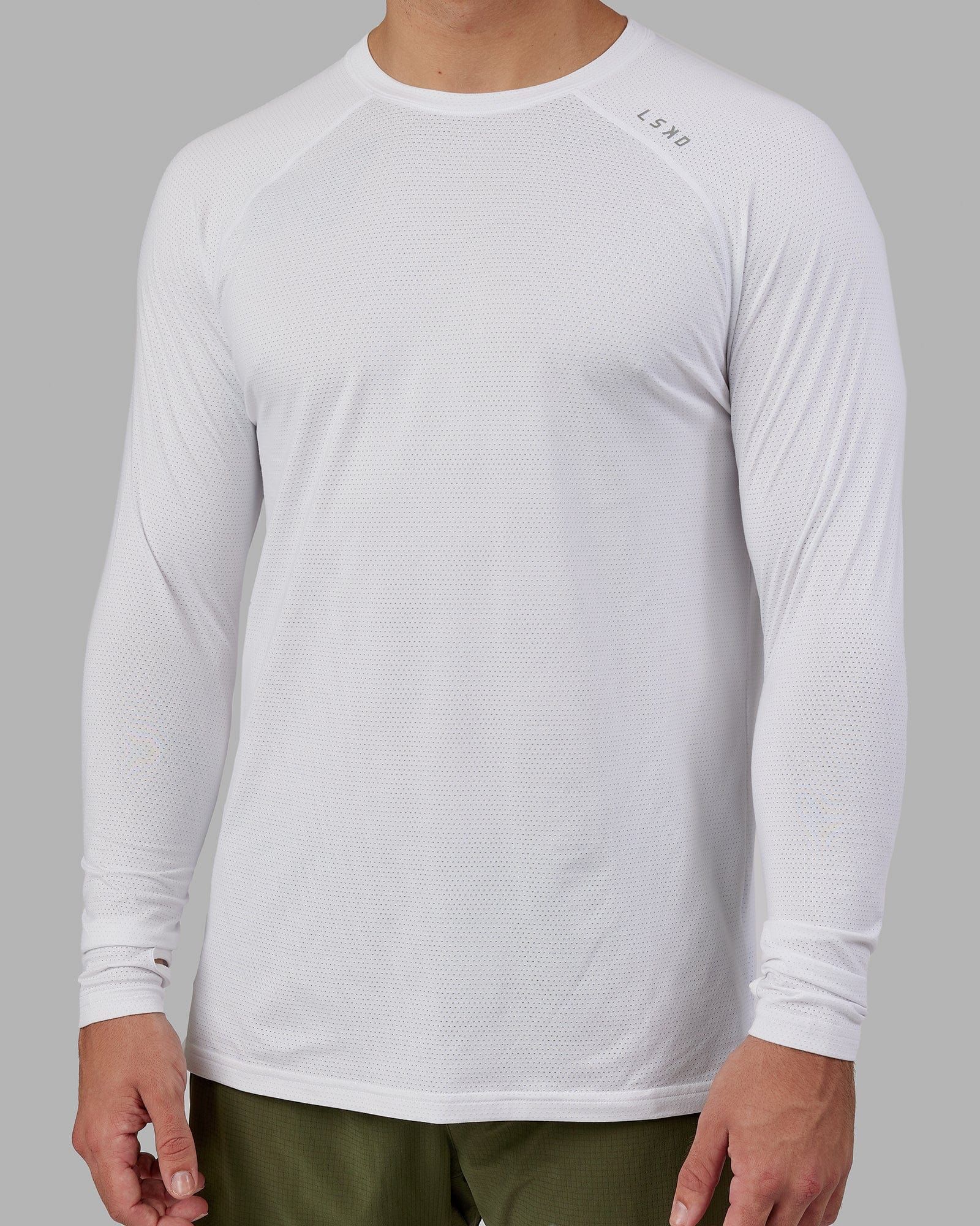 Perform VapourFLX LS Tee - White Marl sold by LSKD product image thumbnail 5