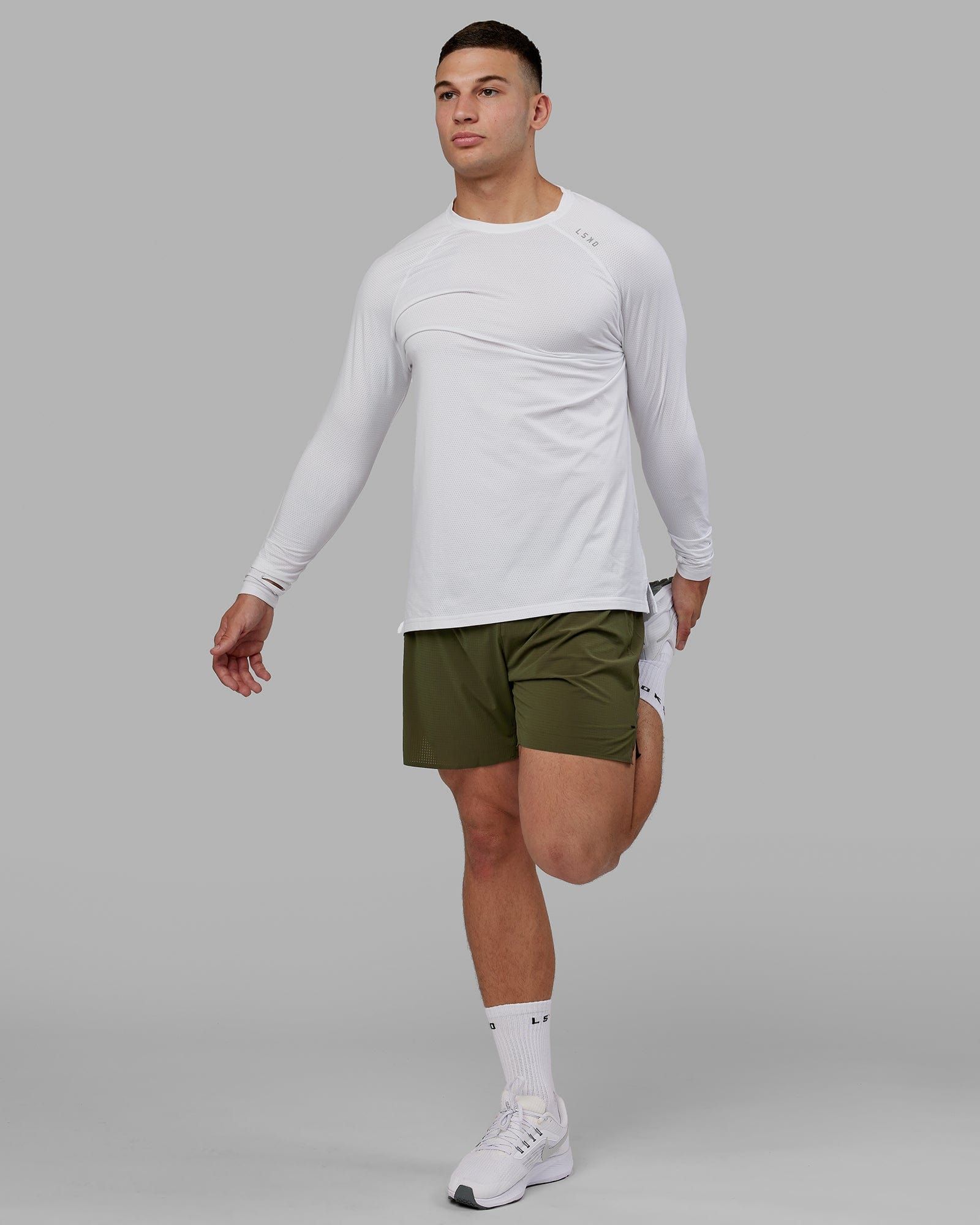 Perform VapourFLX LS Tee - White Marl sold by LSKD product image thumbnail 2