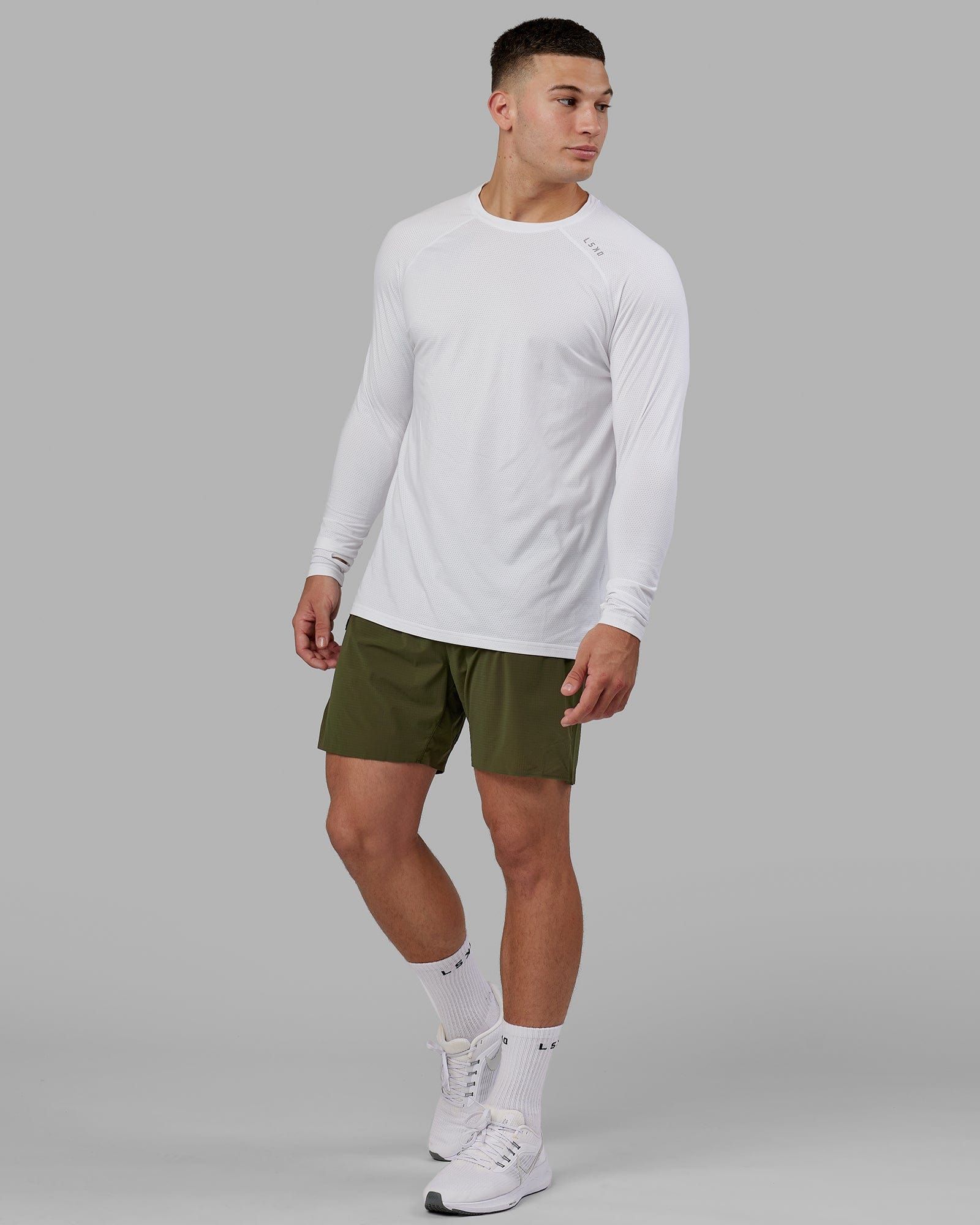 Perform VapourFLX LS Tee - White Marl sold by LSKD product image thumbnail 4