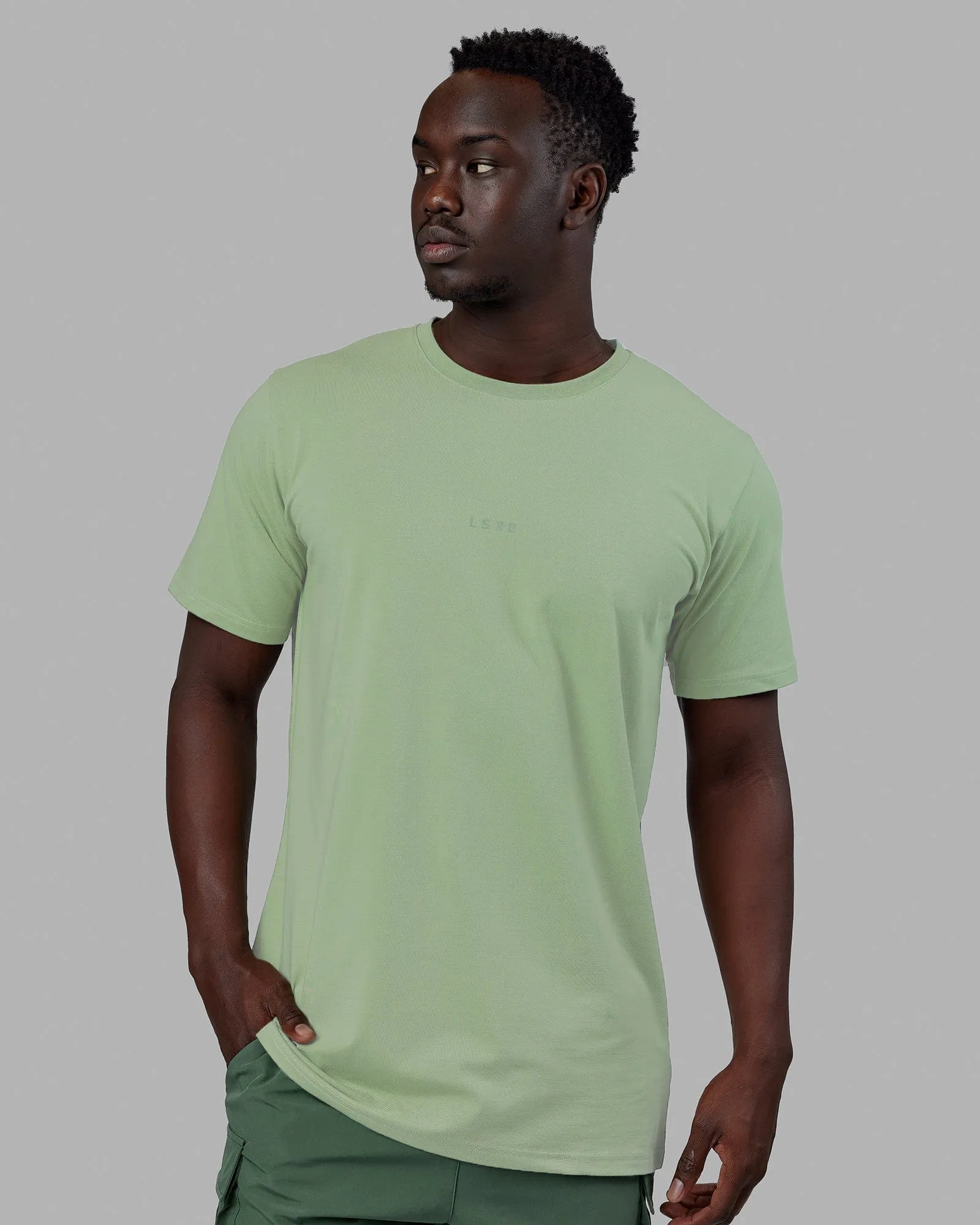 Base FLXCotton Tee - Green Fig sold by LSKD