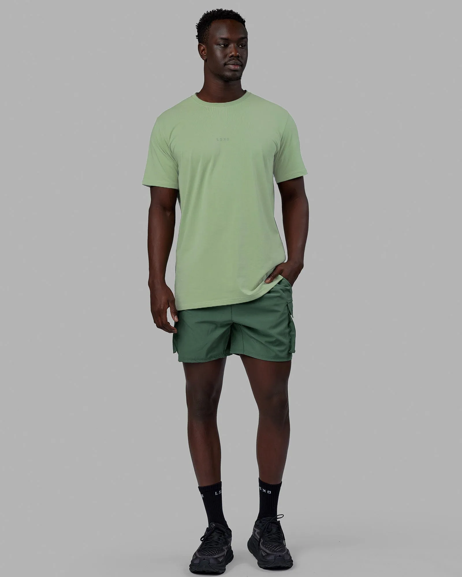 Base FLXCotton Tee - Green Fig sold by LSKD product image thumbnail 2